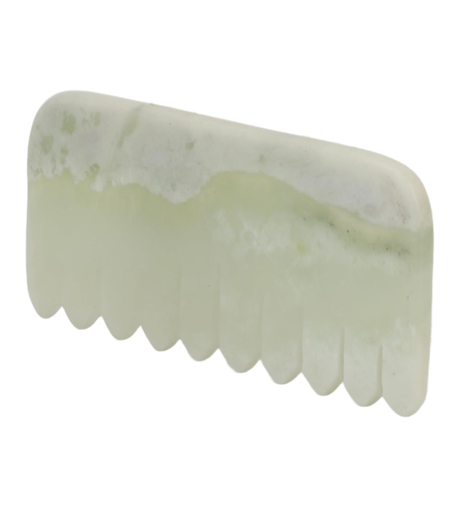 Verdant Touch Jade Massage Comb | Handheld Scalp & Physical Therapy Tool for Relaxation - Buy Online on GoSupps.com