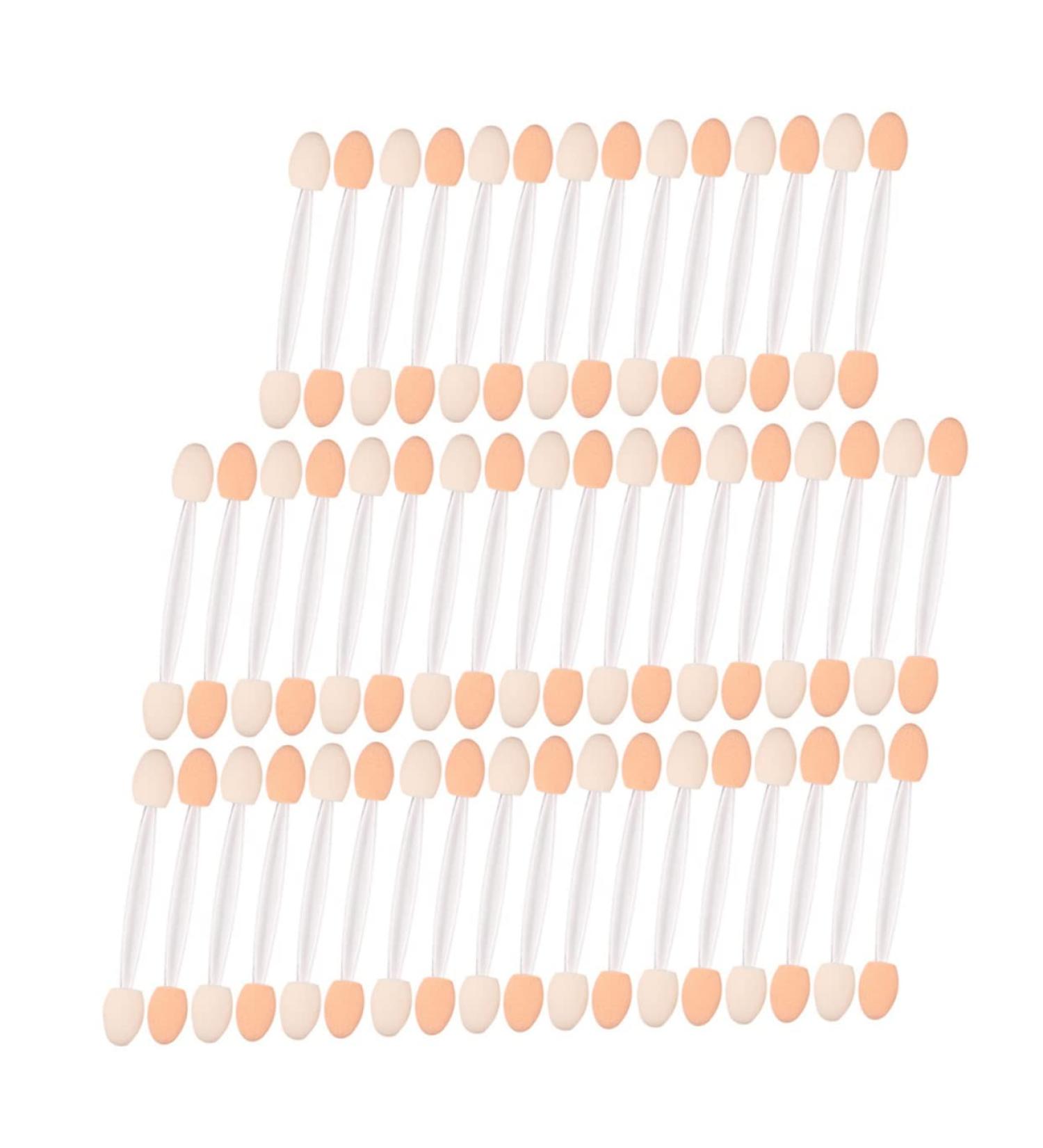 50pcs Two-color Eyeshadow Brush Beauty Sponge Disposable Makeup Make up Kit Professional Eyeshadow Comestic Applicator Oval Makeup Eyeshadow Cosmetic - Buy Online on GoSupps.com