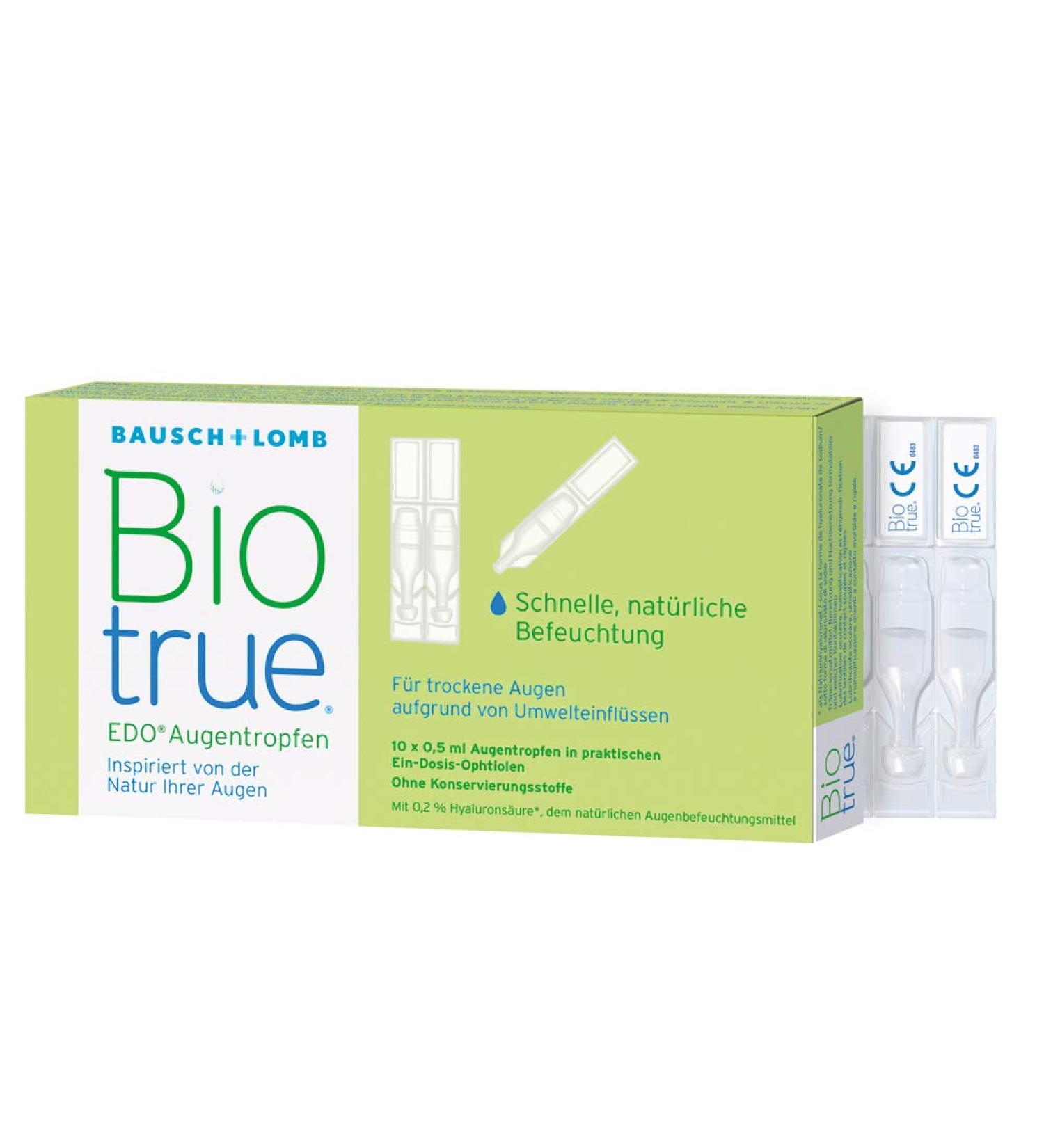 Bausch + Lomb Biotrue Eye Drops EDO - Pack of 1 (10 x 0.5 ml) | Hydration & Comfort for Dry Eyes - Fast International Shipping - Buy Online on GoSupps.com