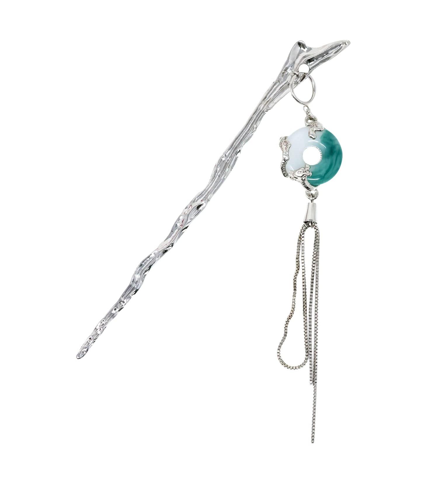 yueton Chinese Style Alloy Hair Stick with Tassel Fashion Metal Hair Chopsticks Hair Forks Hairpins Hair Pins Chignon Pins Long Hair Decorations Hair Styling Pins for Buns with a Gift Box - Buy Online on GoSupps.com