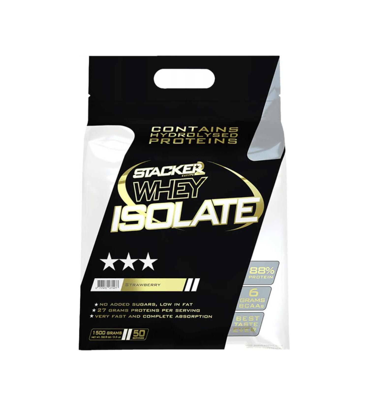 Stacker2 Whey Isolate Protein Shake - Strawberry 1500g | Best for Bodybuilding | International Shipping - Buy Online on GoSupps.com