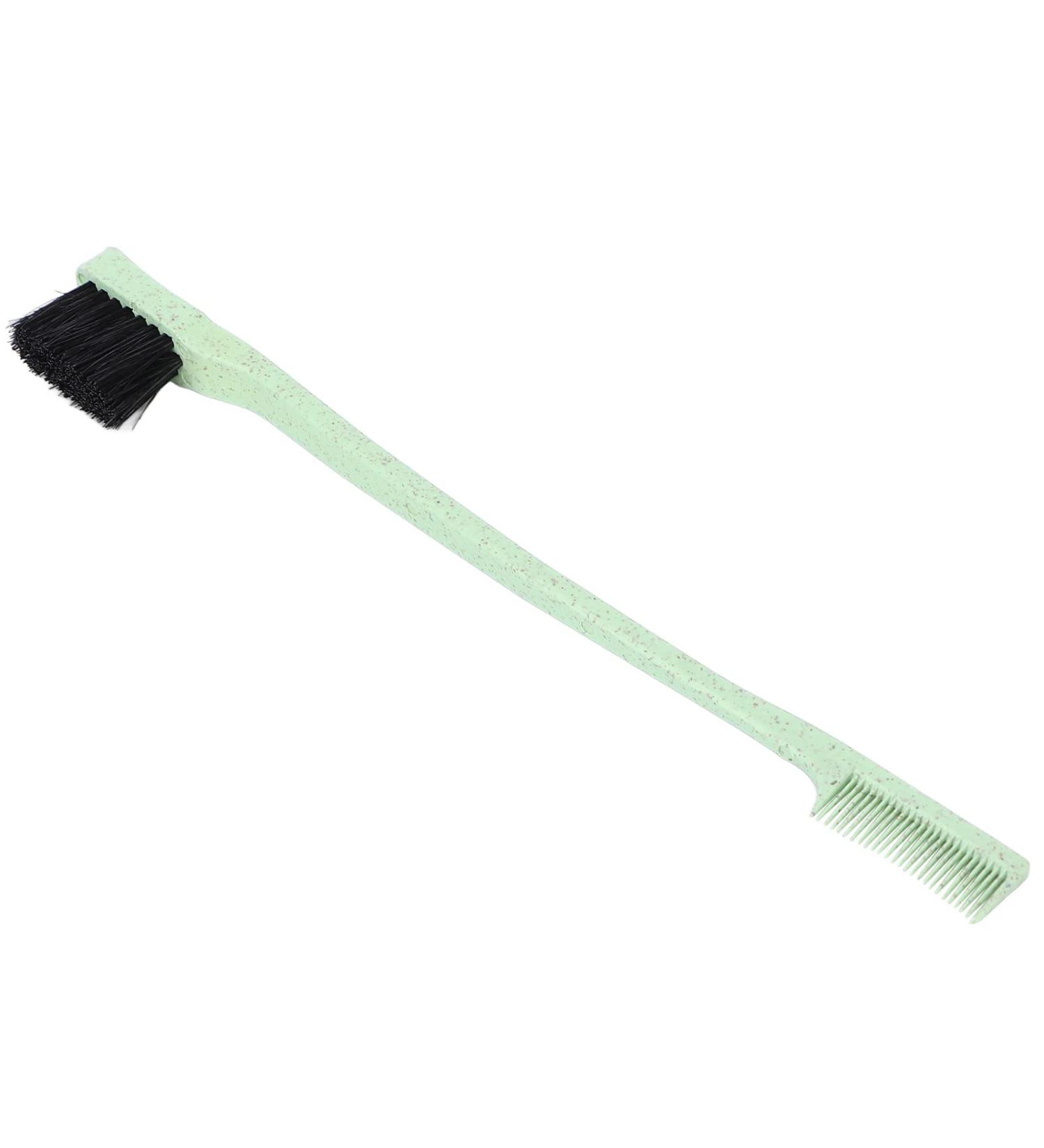 Dual Head Eyebrow Brush - Perfect for Beauty Salons Barber Shops & Home Use - Green - Buy Online on GoSupps.com
