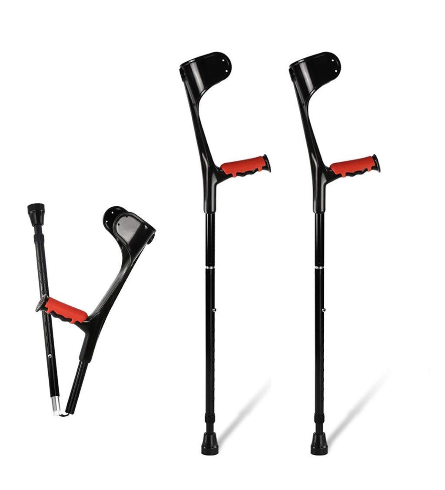 Forearm Crutches 1 Pair Ergonomic Handle with Comfortable Grip - Sturdy High Density Aluminum Durable for Standard and Tall Adults 2 Units (1 Units) () Bathing in Sunlight - Buy Online on GoSupps.com
