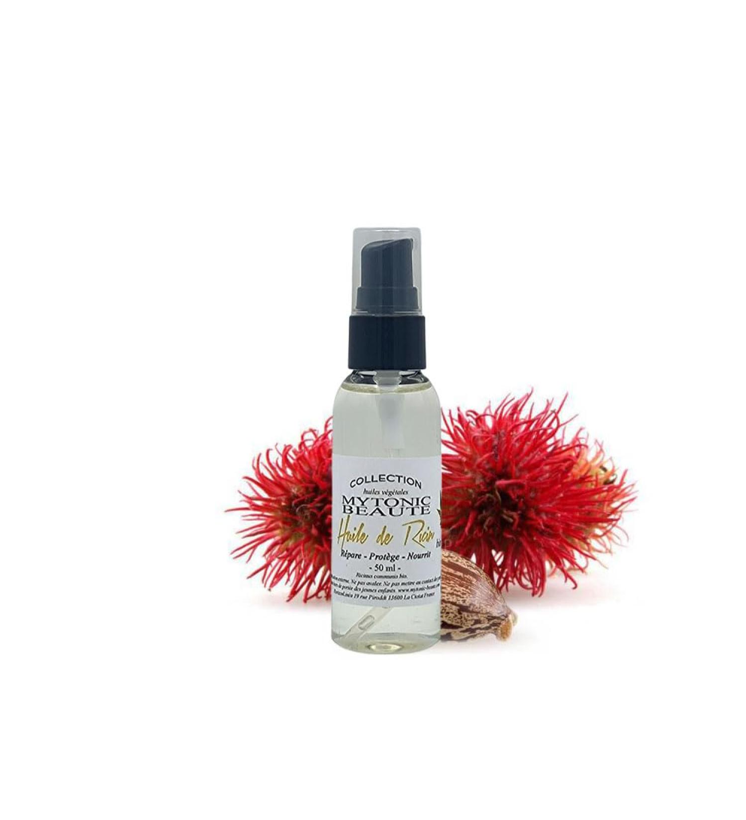  MYTONIC BEAUTE Castor oil Organic (Castor oil) Nails Eyelashes Eyebrows Hair Beard Body | 100% vegetable 50 ml - Buy Online on GoSupps.com