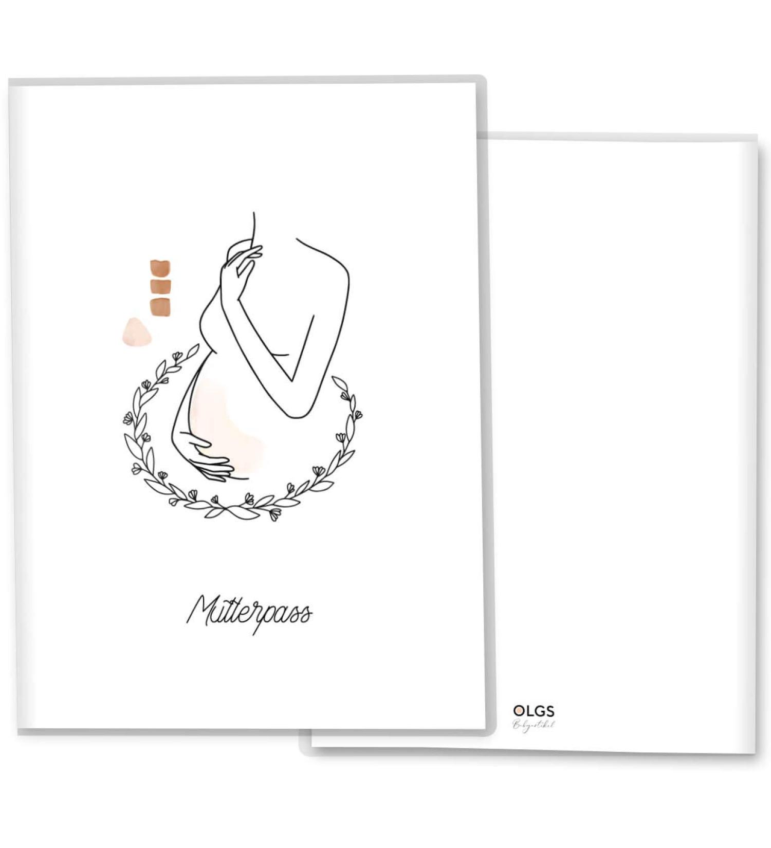OLGS 3-Part Mother Passport Cover | Modern Lineart Pregnancy Gift | Ideal for Expectant Mothers with Ultrasound Images | Protect Your Germany Mother Pass | Non-Personalized Faith Design - Buy Online on GoSupps.com