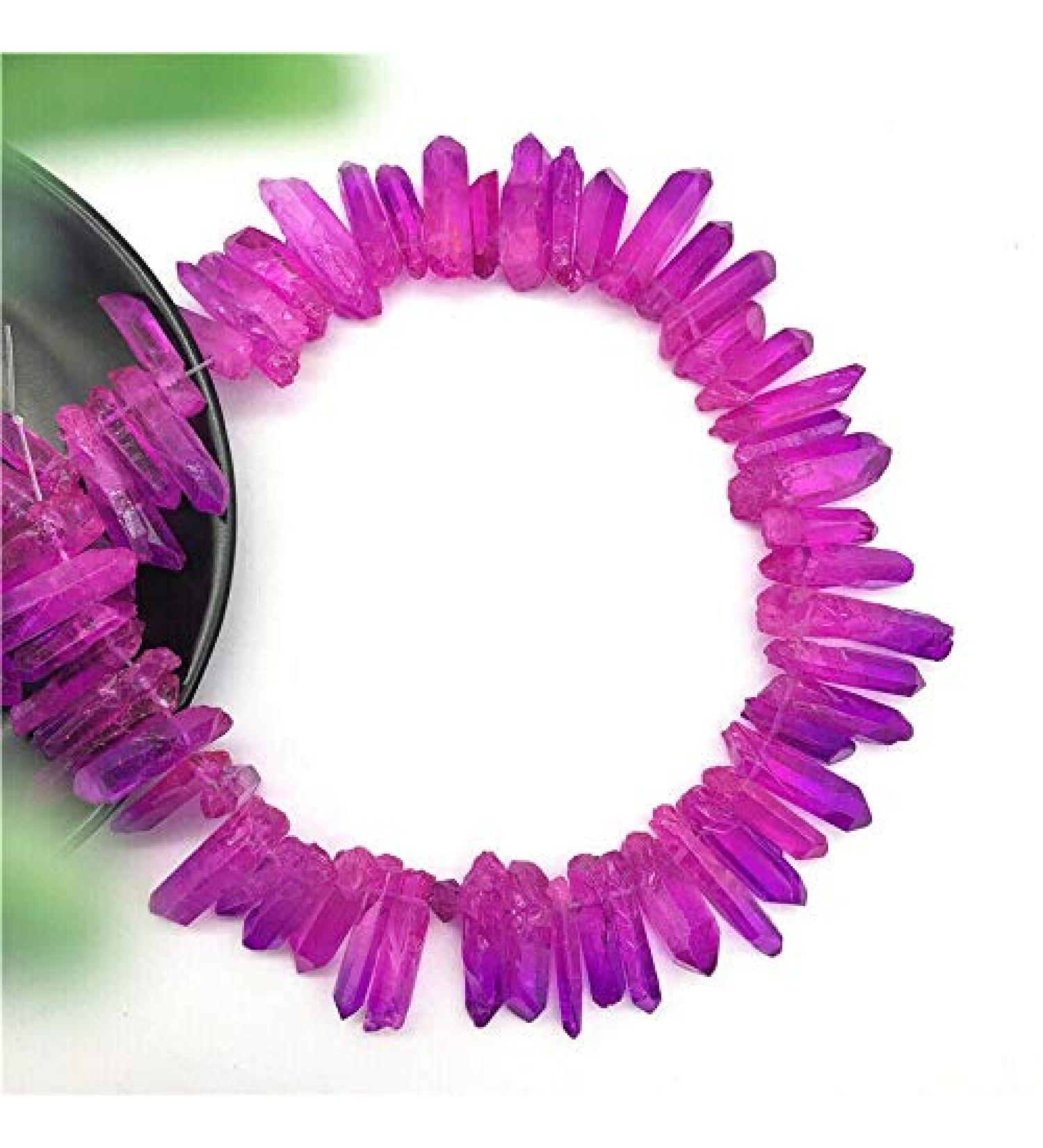 Natural Crystal Rough 1PC Rose Titanium Aura Lemurian Quartz Crystal Point Stones Crafts Decor DIY Natural Stones and Crystals - Buy Online on GoSupps.com