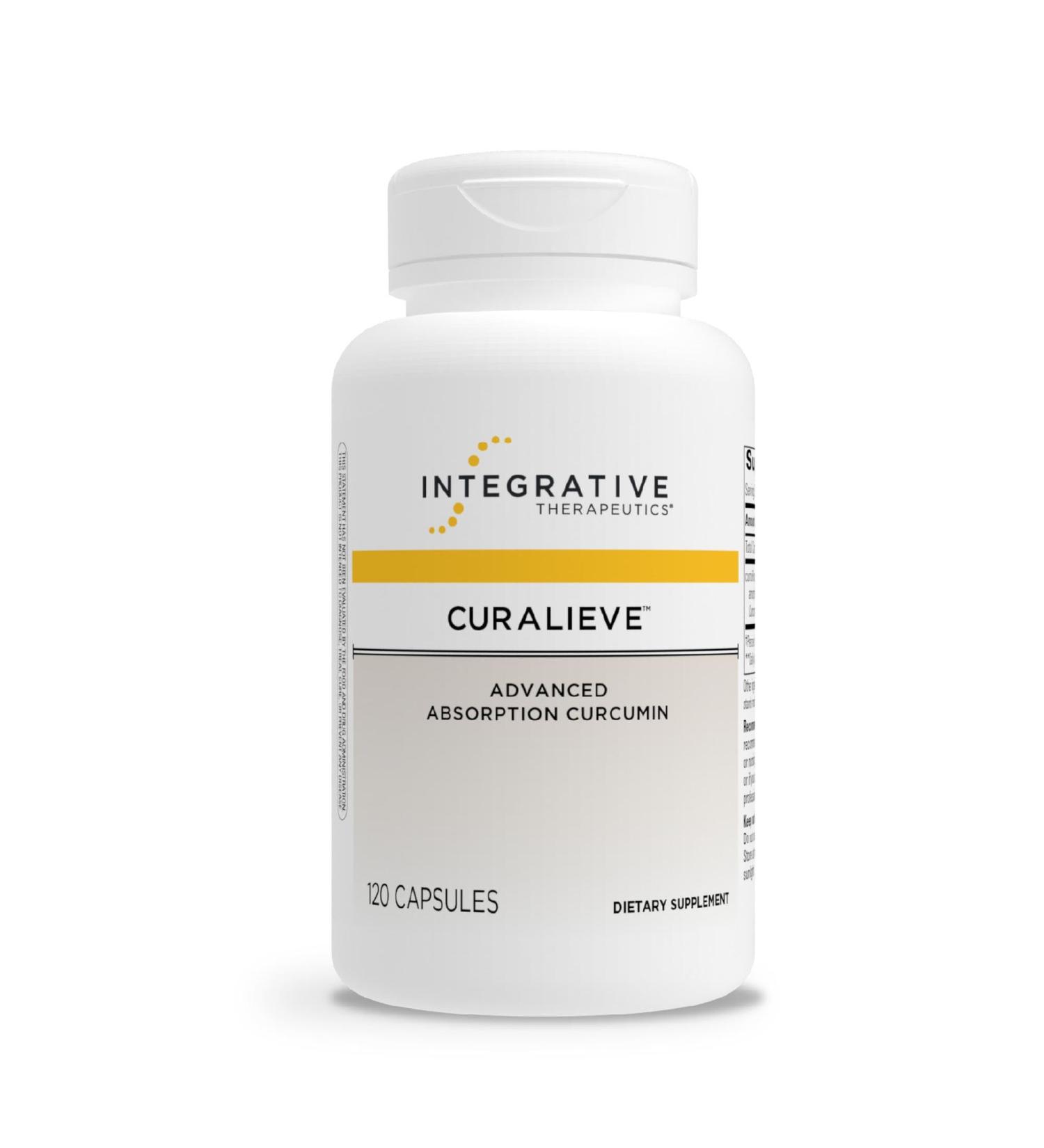 Integrative Therapeutics Curalieve - Curcumin Formula for Antioxidant Support* - High Absorption Curcumin - Vegan Gluten-Free & Dairy-Free - 120 Capsules (60 Servings) 120 Count (Pack of 1) - Buy Online on GoSupps.com