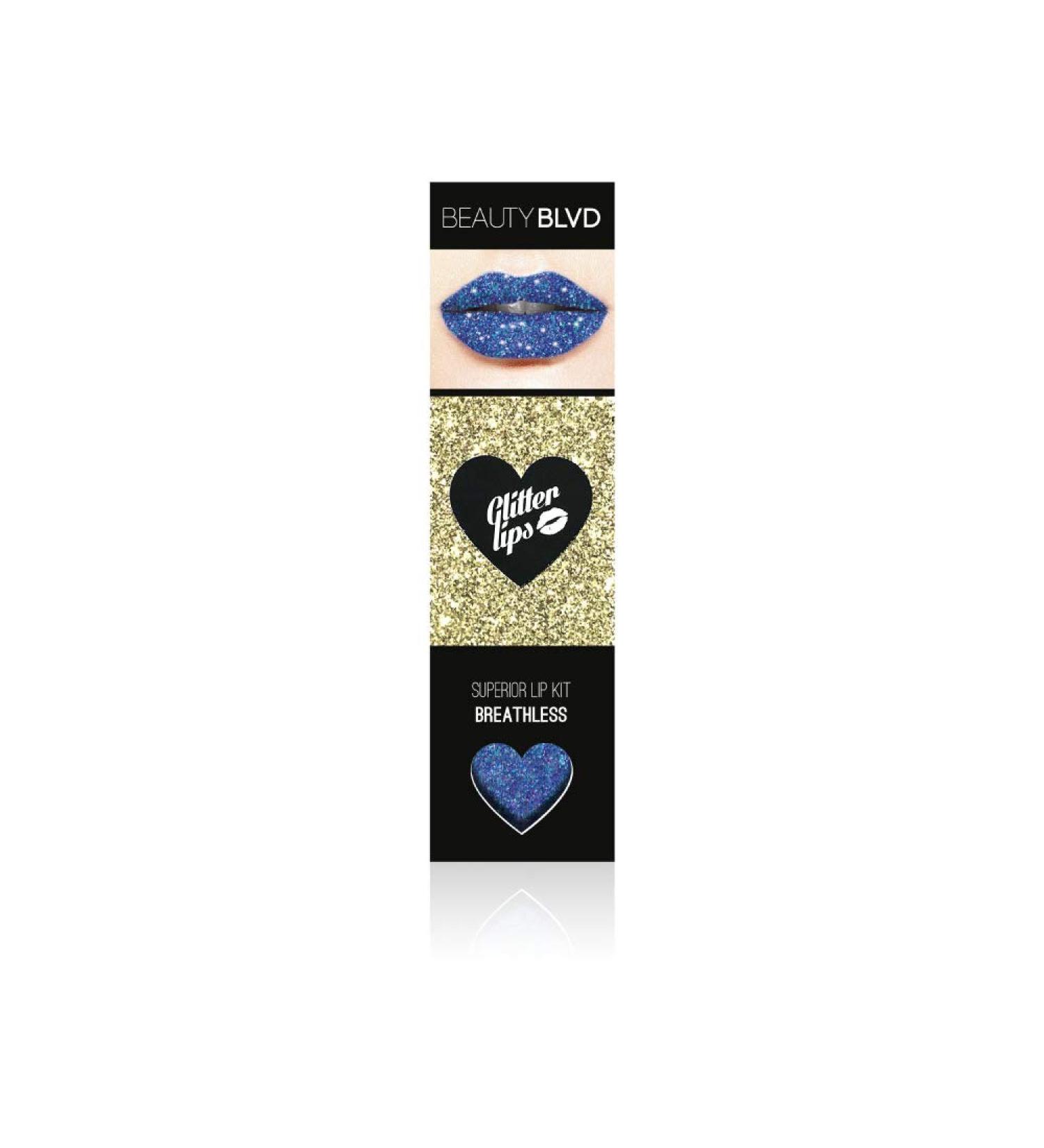 BEAUTYBLVD Glitter Lips Kit - Waterproof, Smudge-Proof, Long Lasting & Cruelty-Free (Breathless) - Buy Online on GoSupps.com