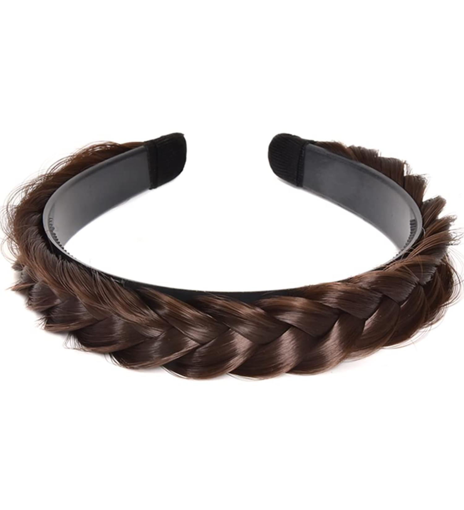 MODSIGHT Braided Headband for Women - Non-Slip Synthetic Hair Twist Braid Band (Brown) - Hairpiece for Girls - Buy Online on GoSupps.com