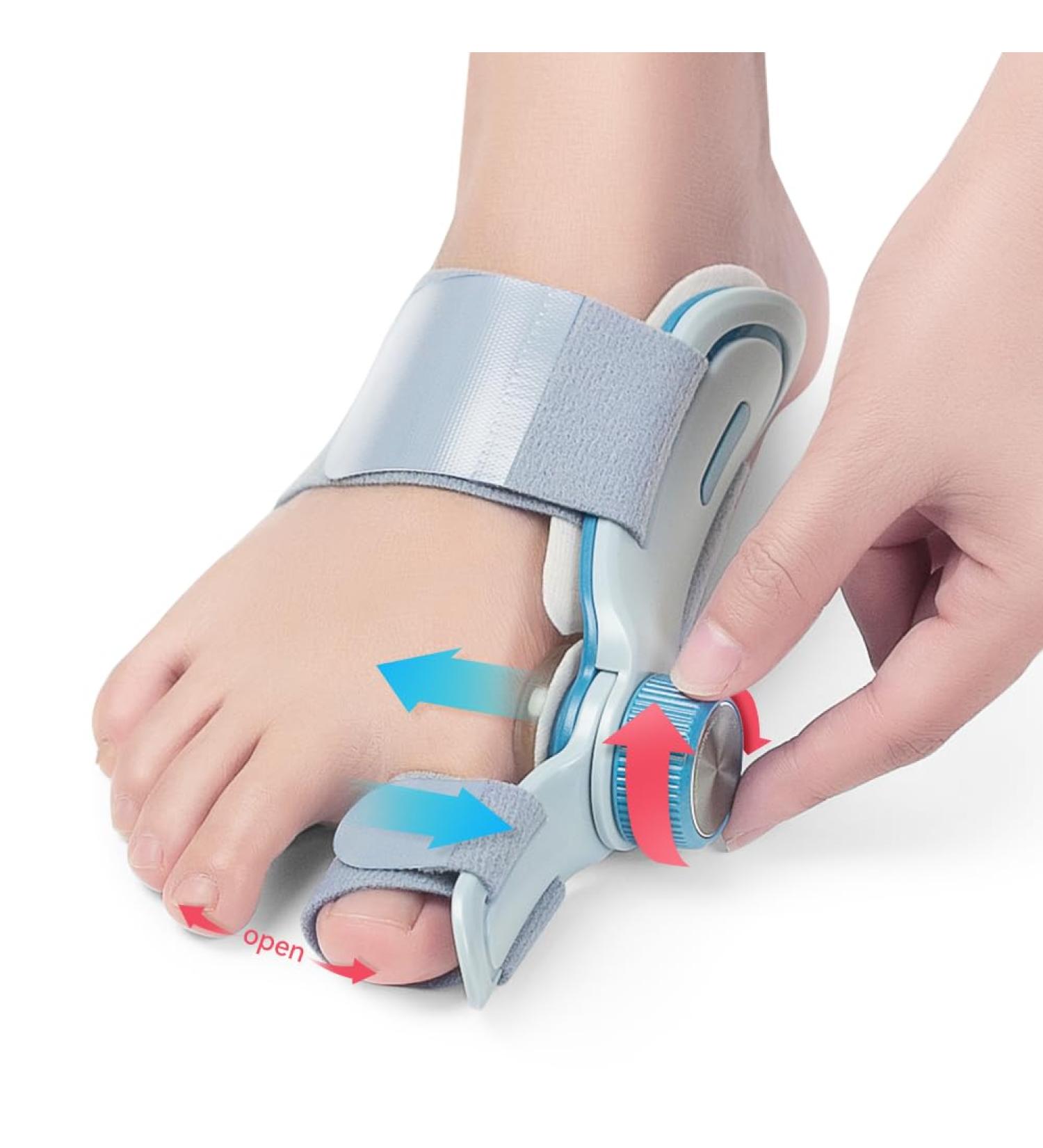 Tech Love Hallux Valgus Correction - Upgrade Fixing Plate & Rail | Unisex Blue Toe Corrector with 3 Fastening Angles for Day & Night Use - Buy Online on GoSupps.com