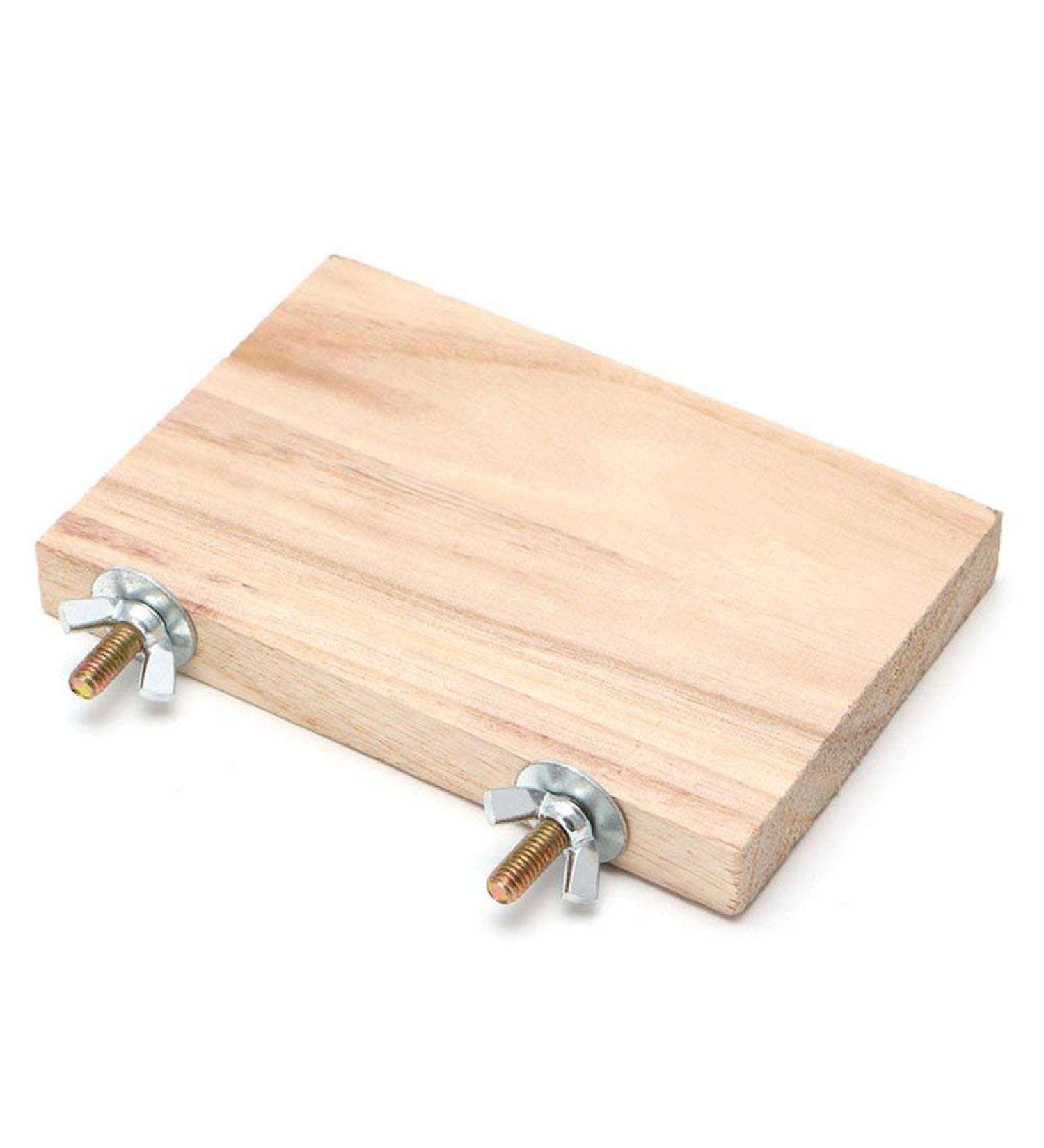 Natural Wood Parrot Bird Cage Perches Stand Platform Pet Parakeet Wooden Budgie Toys Hanging Supplies 13cmx9cm(1 PcsWooden) - Buy Online on GoSupps.com