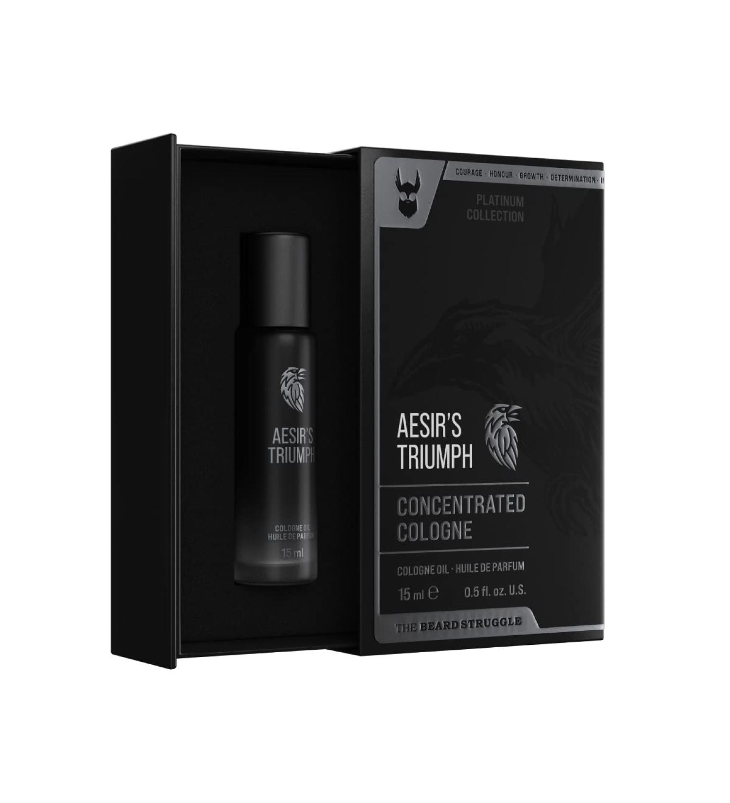 Concentrated Cologne for Men by Beard Struggle - 6x More Longer Than Traditional Colognes - Platinum Collection - Aesir's Triumph - Mens Cologne 15 mL / 0.5 US. fl. oz. Glass Roller Bottle - Buy Online on GoSupps.com