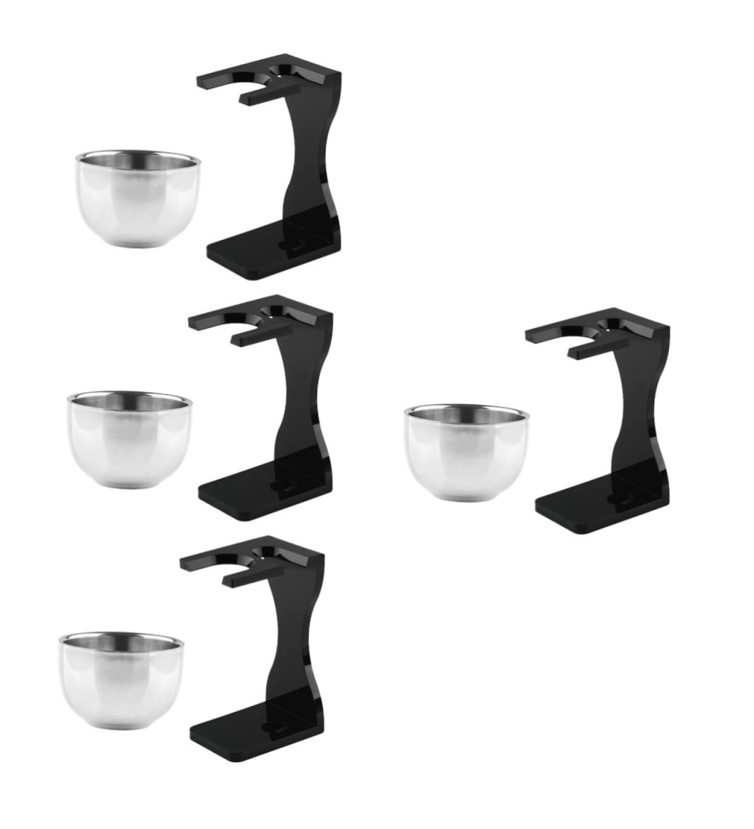 Ipetboom 4-Piece Shaving Set - Stainless Steel Razor Brush Bowl & Stand for Men - Ultimate Grooming Essentials - Buy Online on GoSupps.com