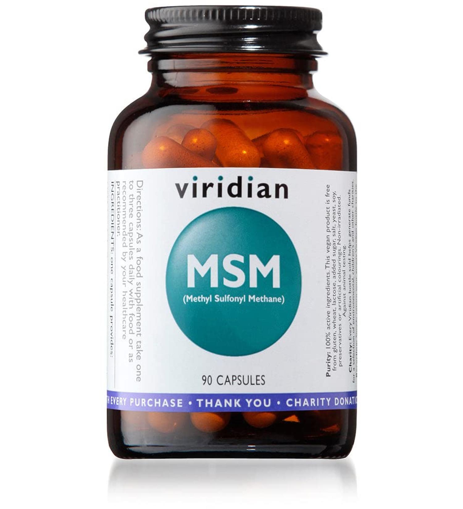 Viridian MSM (Methyl Sulfonyl Methane) Capsules 90