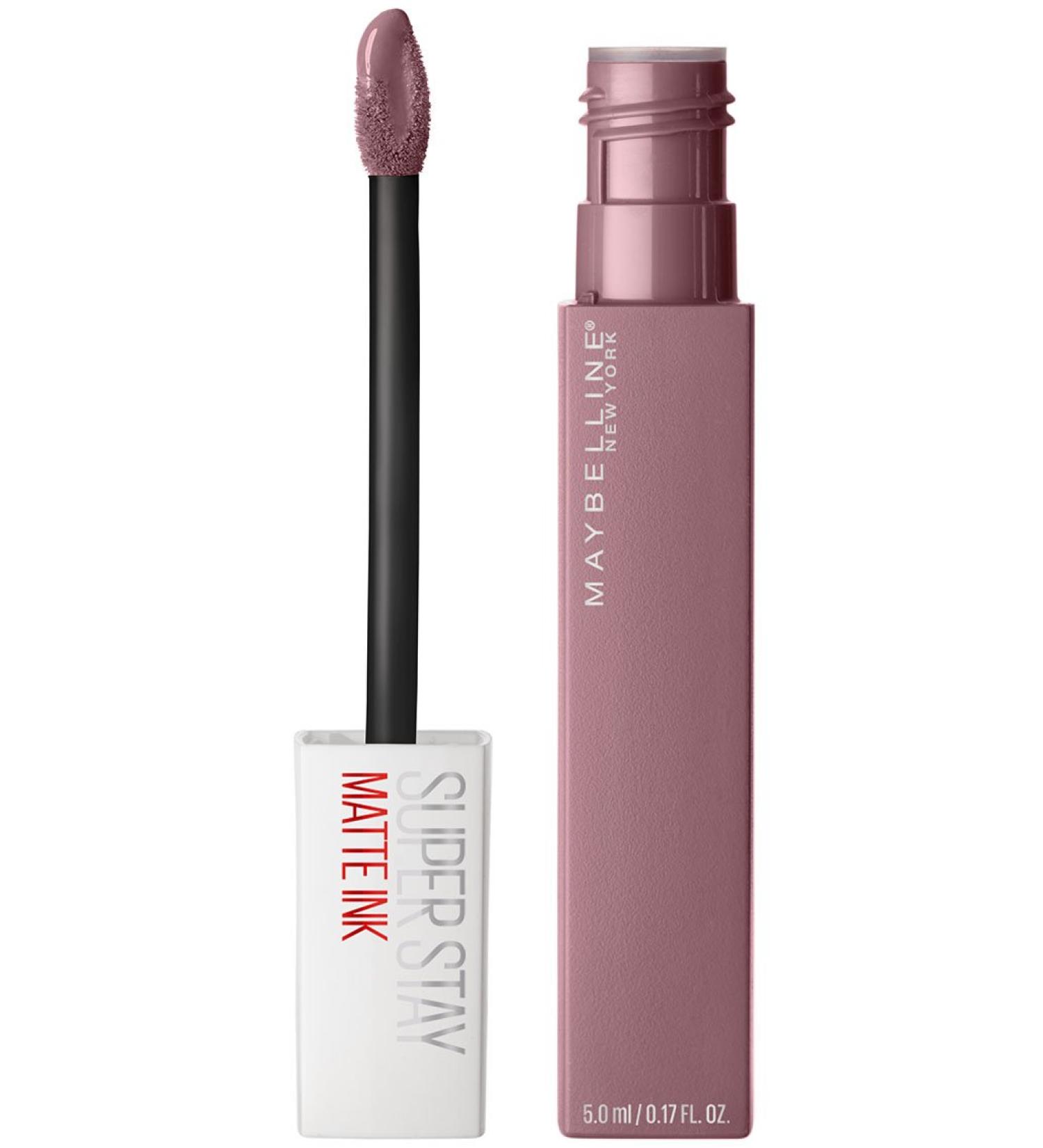 Maybelline Super Stay Matte Ink Liquid Lipstick in Visionary Taupe Purple - Long Lasting Color - 16H Wear - 0.17 Fl Oz - Buy Online on GoSupps.com