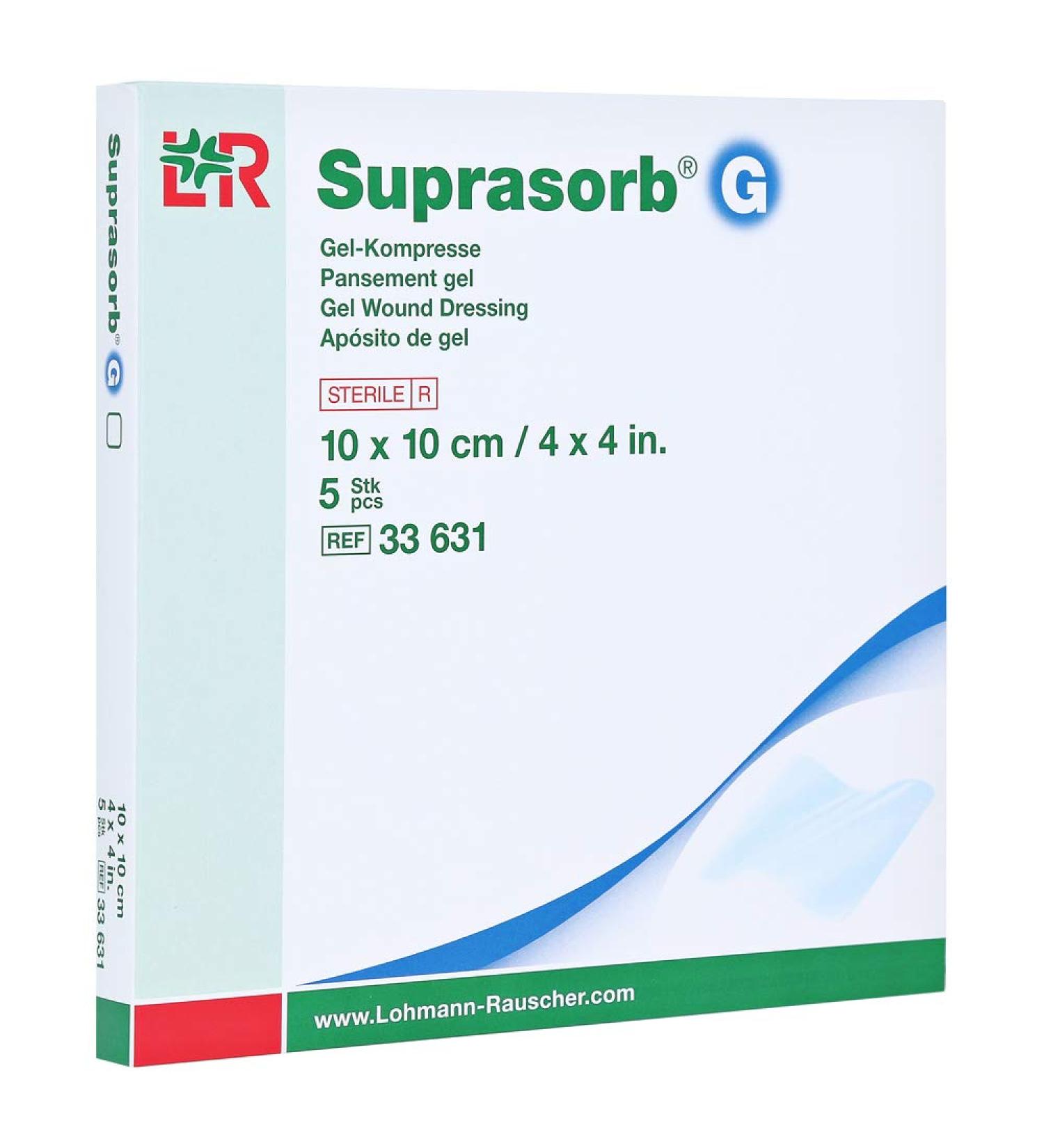 SUPRASORB G gel compress 10x10 cm 5 pieces
