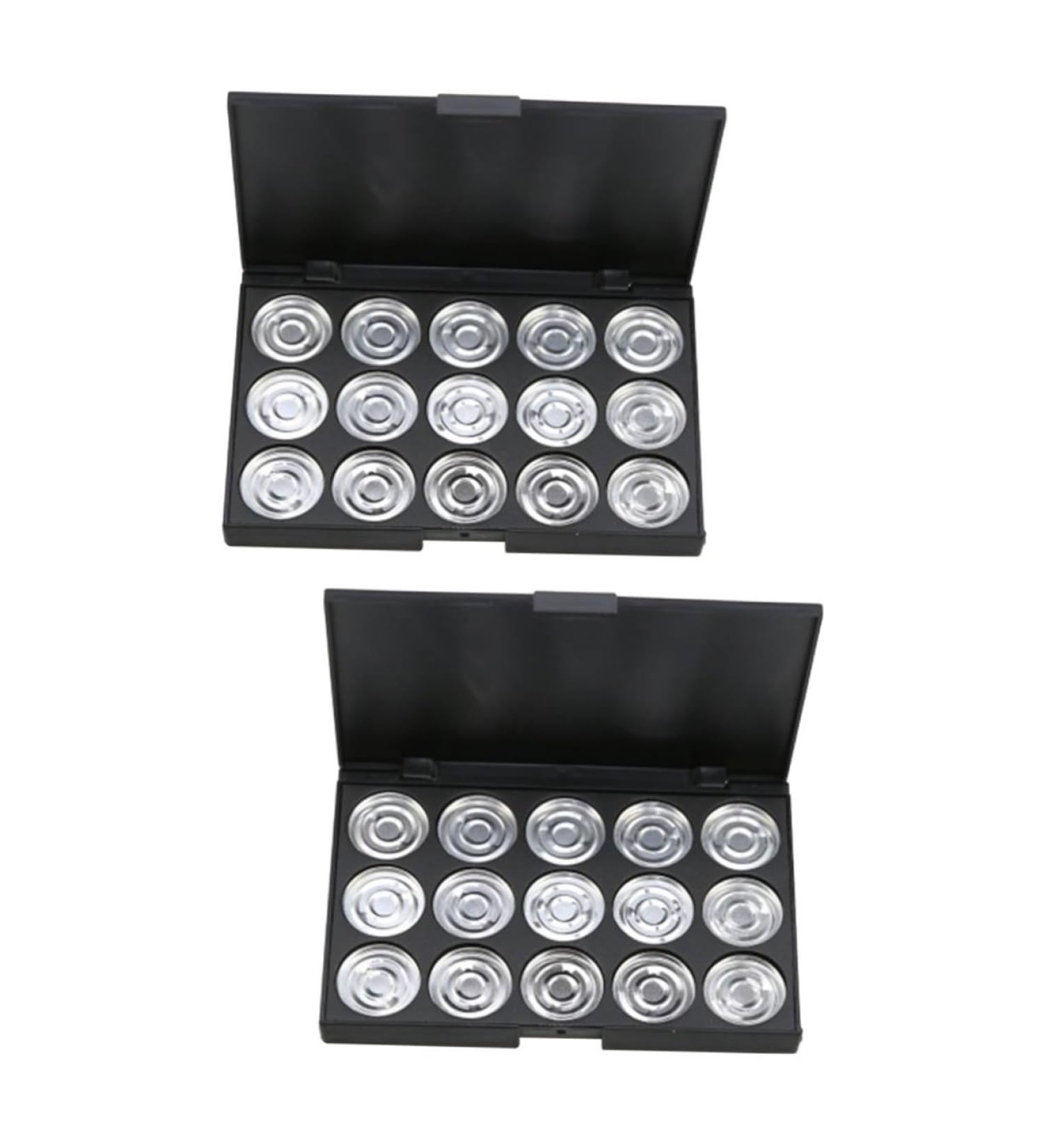 Angoily 2pcs 15 Eye Shadow Eyeshadow Empty Makeup Empty Cosmetic Case Makeup Box Foundation Concealer Travel - Buy Online on GoSupps.com