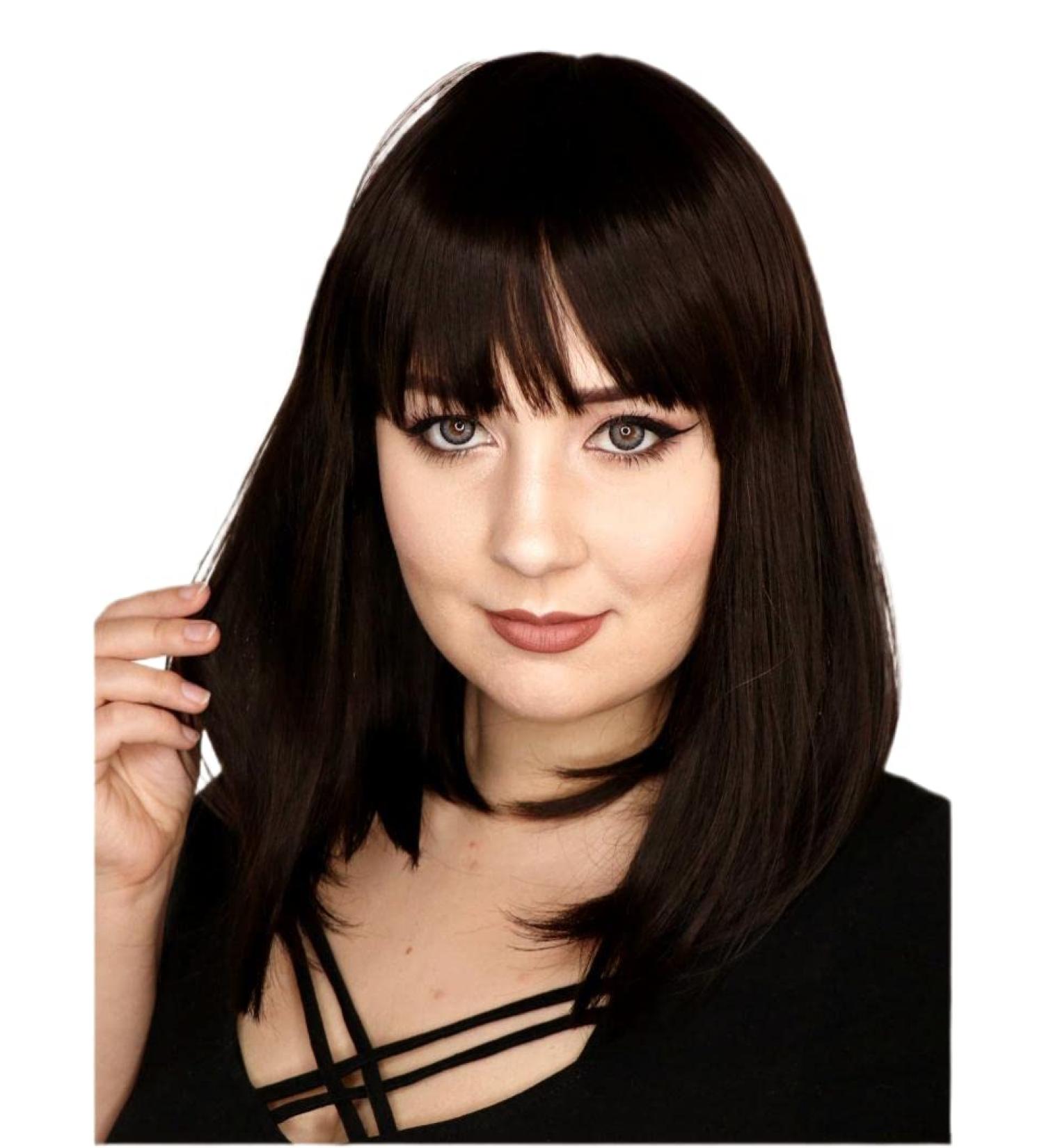 Prettyland Women s Black Matte Straight Wig - Medium Length Bob with Bangs | Static Free Realistic Hair C969 - Buy Online on GoSupps.com