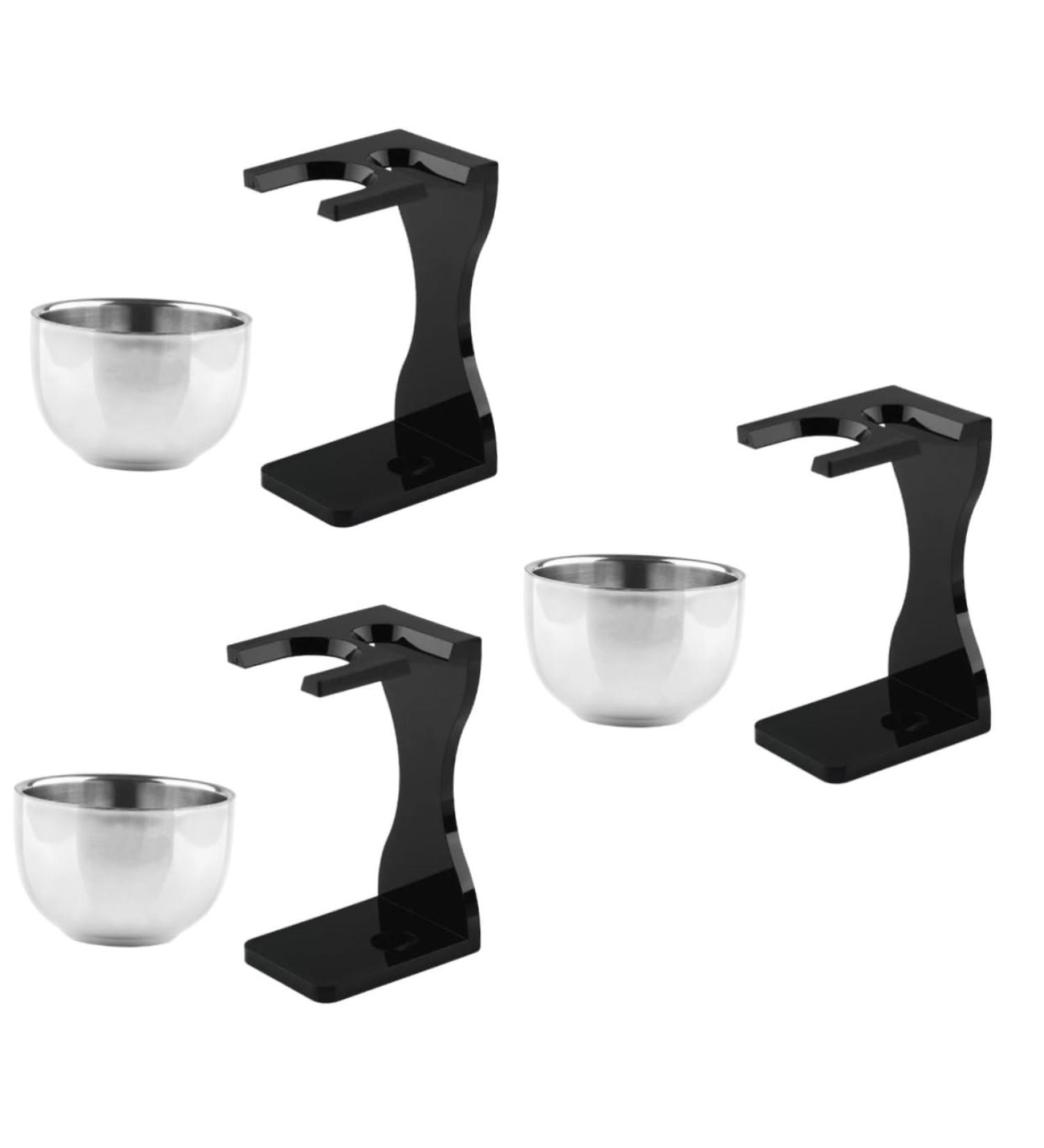 Minkissy 3-Piece Wet Shaving Set - Stainless Steel Razor Stand Shaving Brush Holder & Bowl - Perfect Gift for Men - Buy Online on GoSupps.com