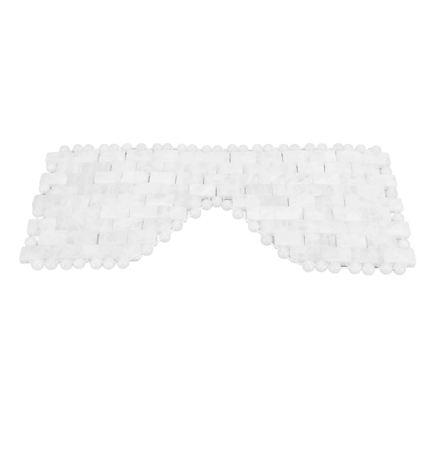 Quartz Sleep Mask with White Jade Stones - Anti-Wrinkle Massage Eye Mask for Relaxation & Beauty - Buy Online on GoSupps.com