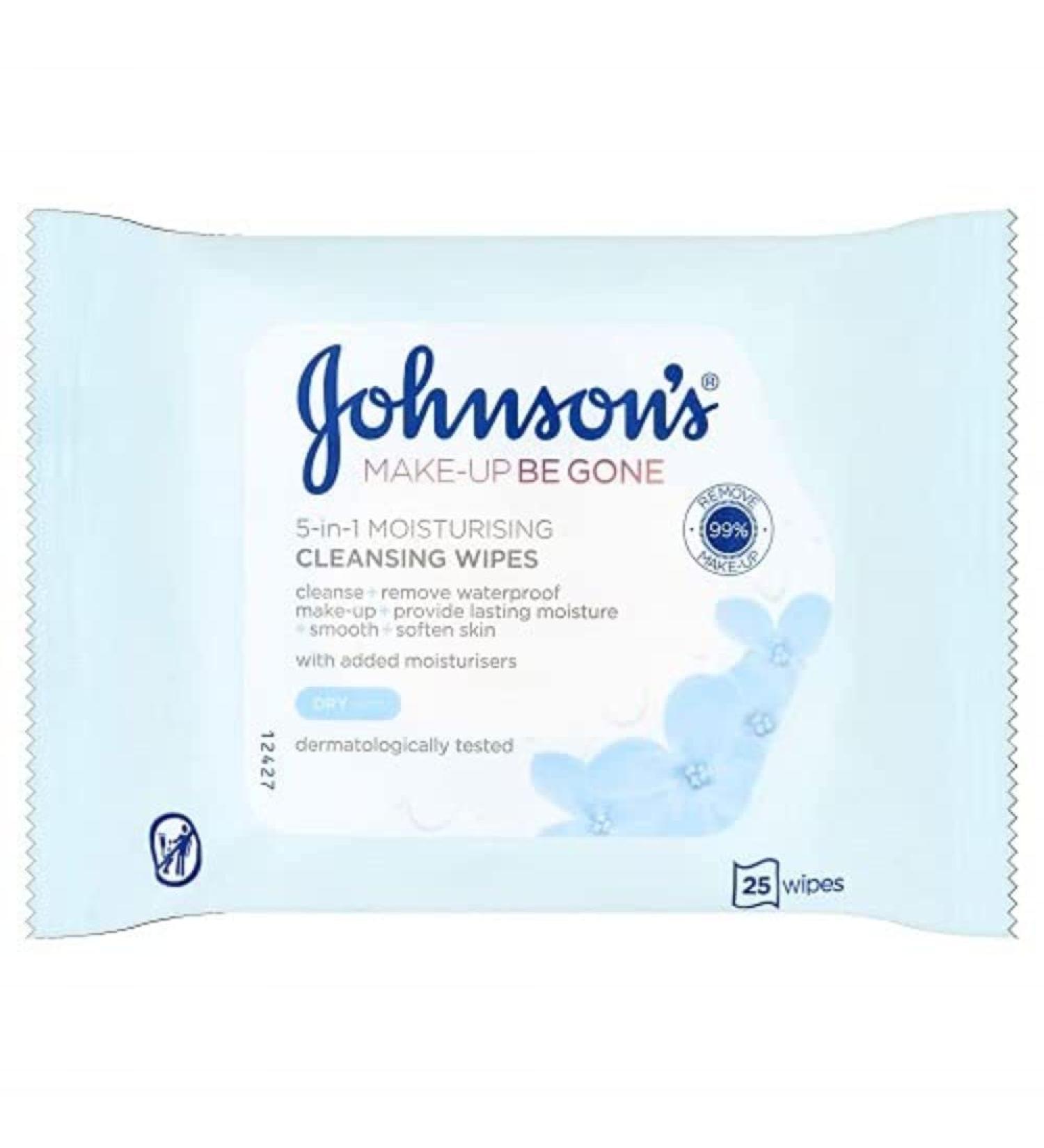 Johnson's Face Care Makeup Moisturising Wipes Pack of 25 Wipes - Buy Online on GoSupps.com