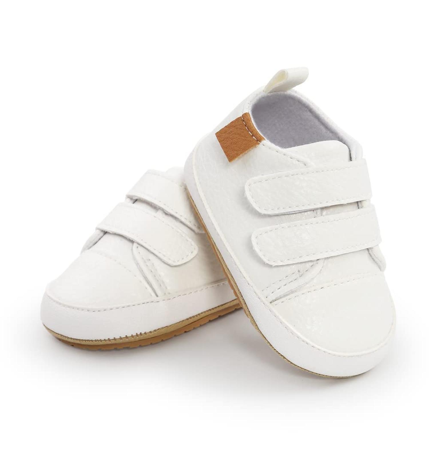 Sonsage Infant Baby Oxford Shoes - Anti-Slip Soft Sole Sneakers for Boys and Girls (6-12 Months) - D White - Buy Online on GoSupps.com