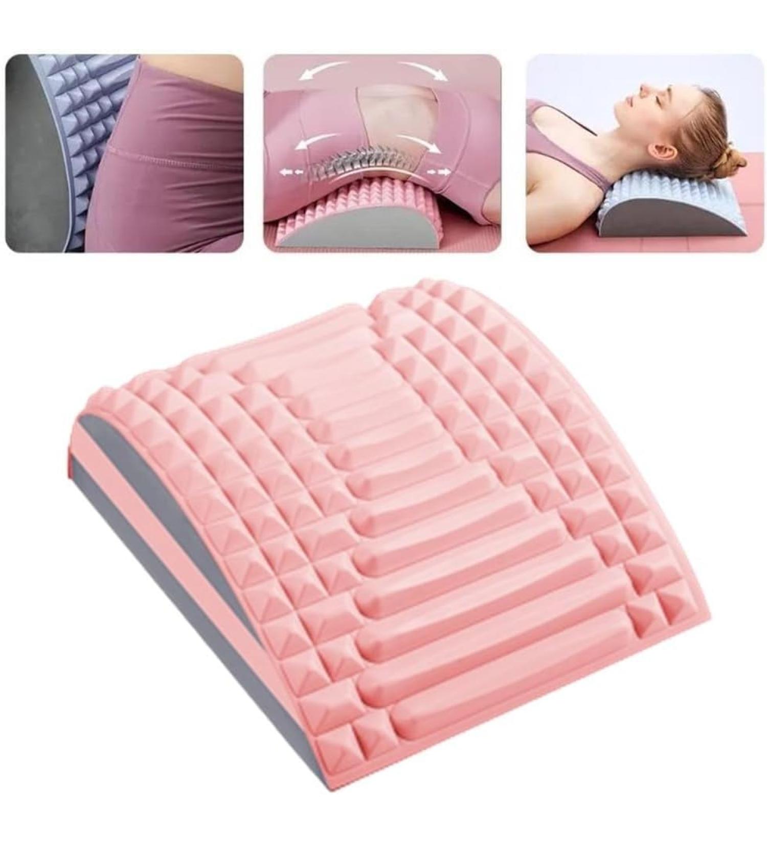 Pink Neck & Back Support Pillow | Shoulder Relaxation & Posture Correction | Pain Relief Massager - Buy Online on GoSupps.com