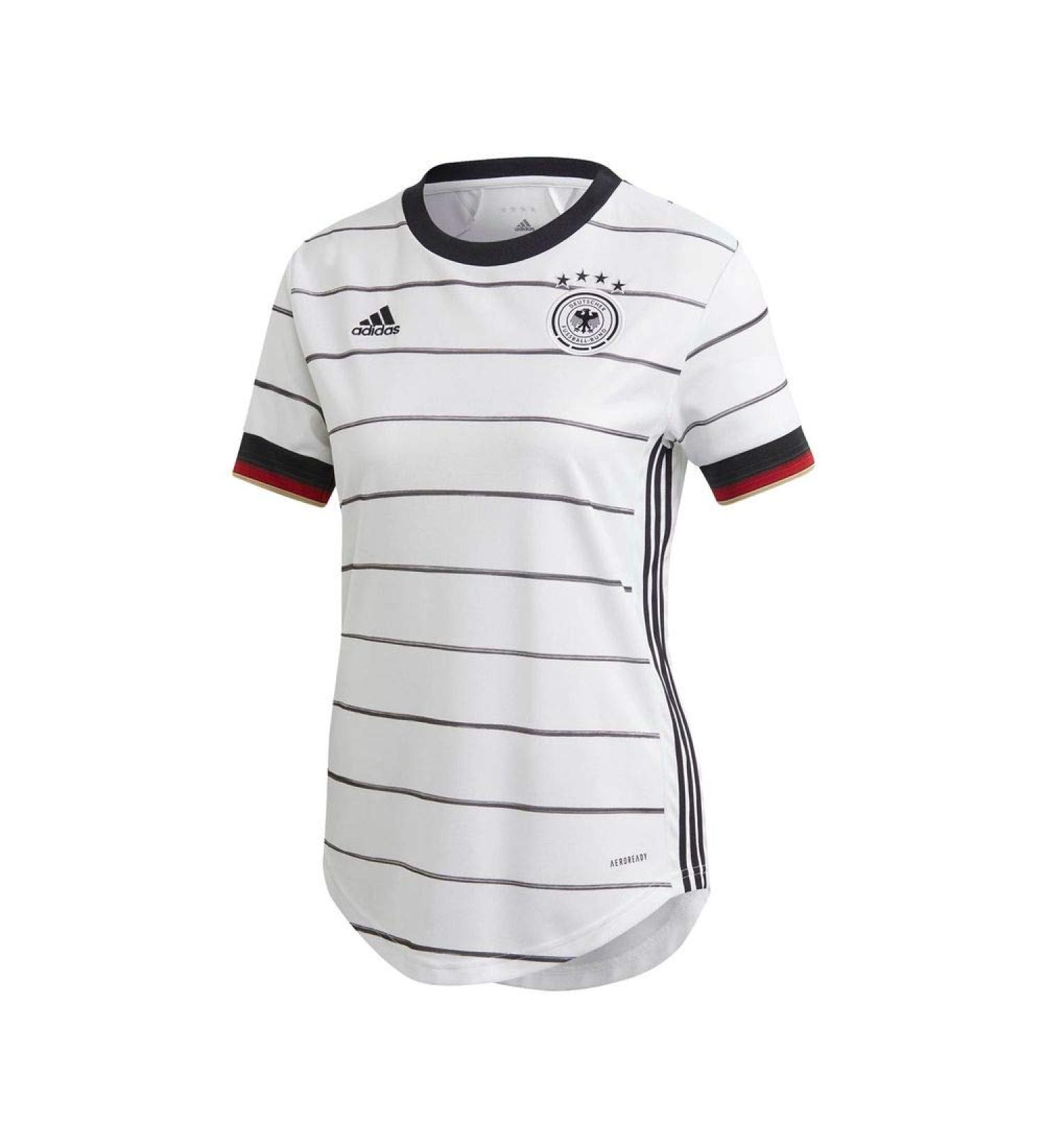 Buy adidas Women's DFB H JSY W T-Shirt M Blanco - International Shipping Available | Official Soccer Merchandise - Buy Online on GoSupps.com