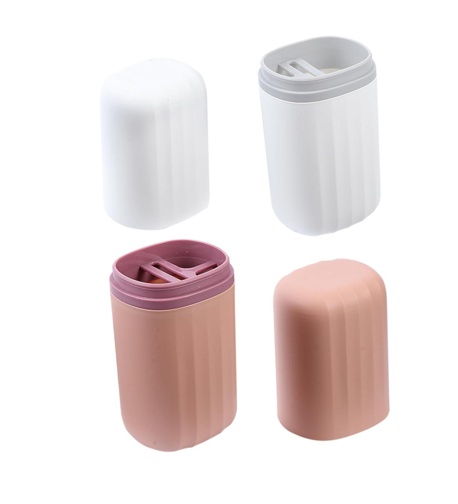FRCOLOR Travel Wash Cup & Toothbrush Case Set - 2 Pieces 20x7cm Colorful Bathroom Accessories for Convenient Travel - Buy Online on GoSupps.com