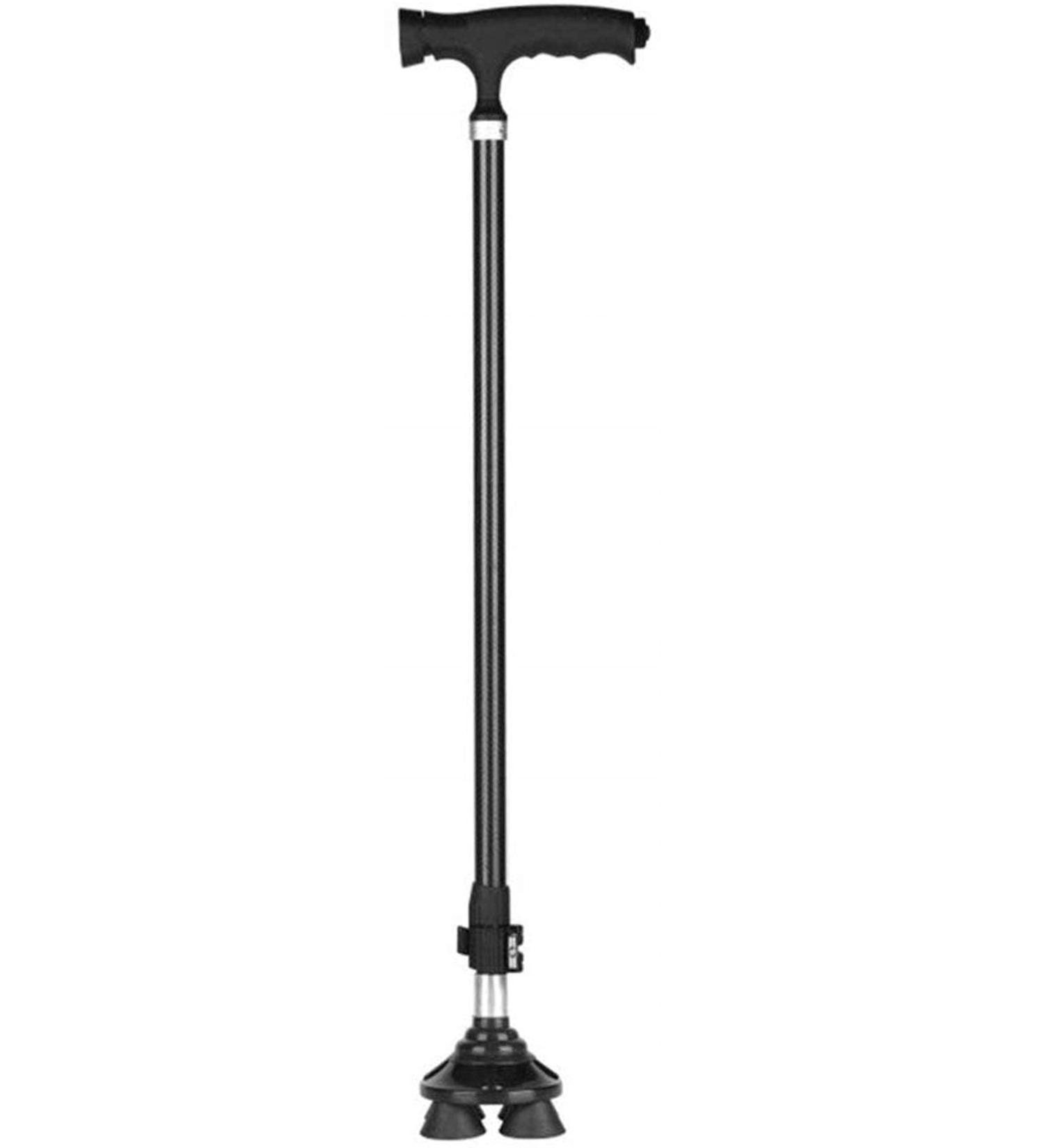 Walking Stick/Crutches Lightweight Carbon Fiber Walking Sticks with Adjustable Light Handle 10 Height Levels Adjustable for Older Men or Women with 4 Legs 2 Non-Changeable Base Journey - Buy Online on GoSupps.com