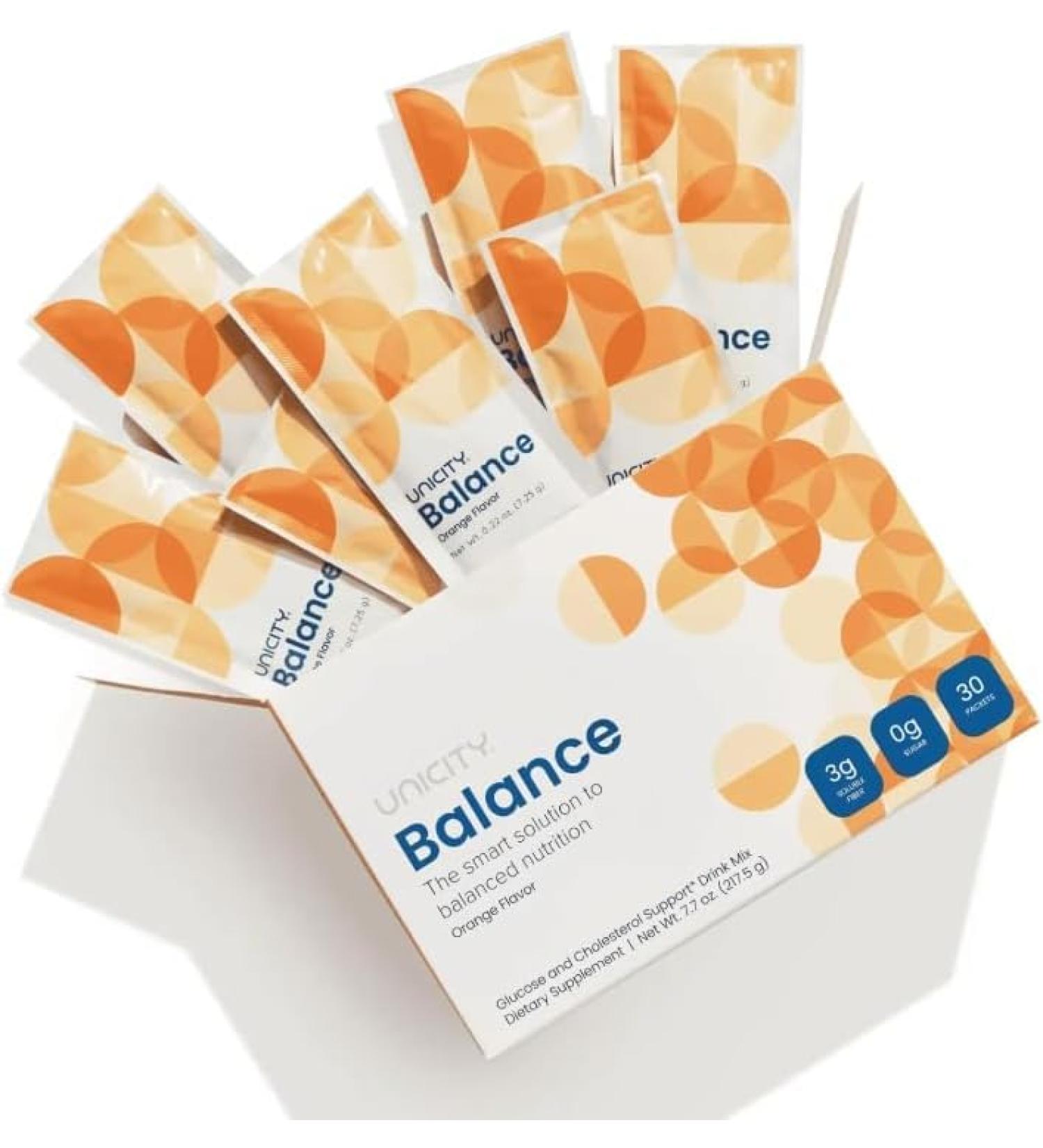 UNICITY BALANCE ORANGE - Stay Full Longer Slowing Carbohydrate Absorption (30 Packets). Helps Support a Healthy Digestive System and Keeps Your Body Well Maintained (30-Day Supply) - Buy Online on GoSupps.com