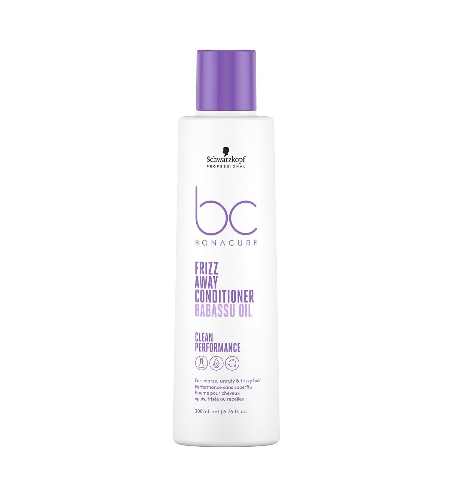 Schwarzkopf Professional Bonacure Frizz Away Conditioner Frizzy Hair Vegan Care Complex With Babassu Oil Anti-Humidity Effect Softening Detangling Better Manageability 200 ml - Buy Online on GoSupps.com