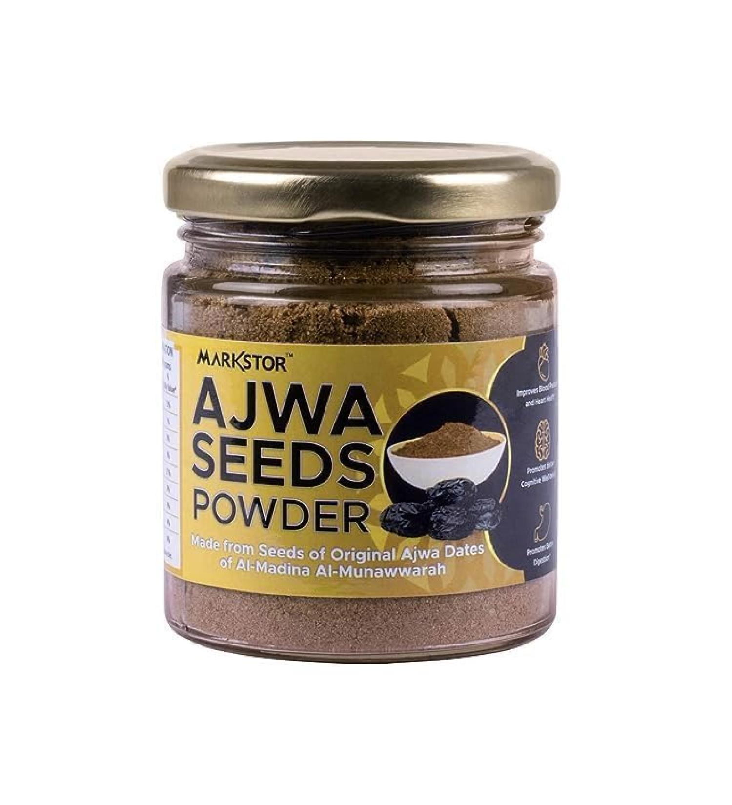 Generic Ajwa Dates Seeds Powder 100 GM Pack Of 1 Nature's Multi-mineral Powerhouse High Fiber Content for Digestive Brain and Heart Health Nautral - Buy Online on GoSupps.com
