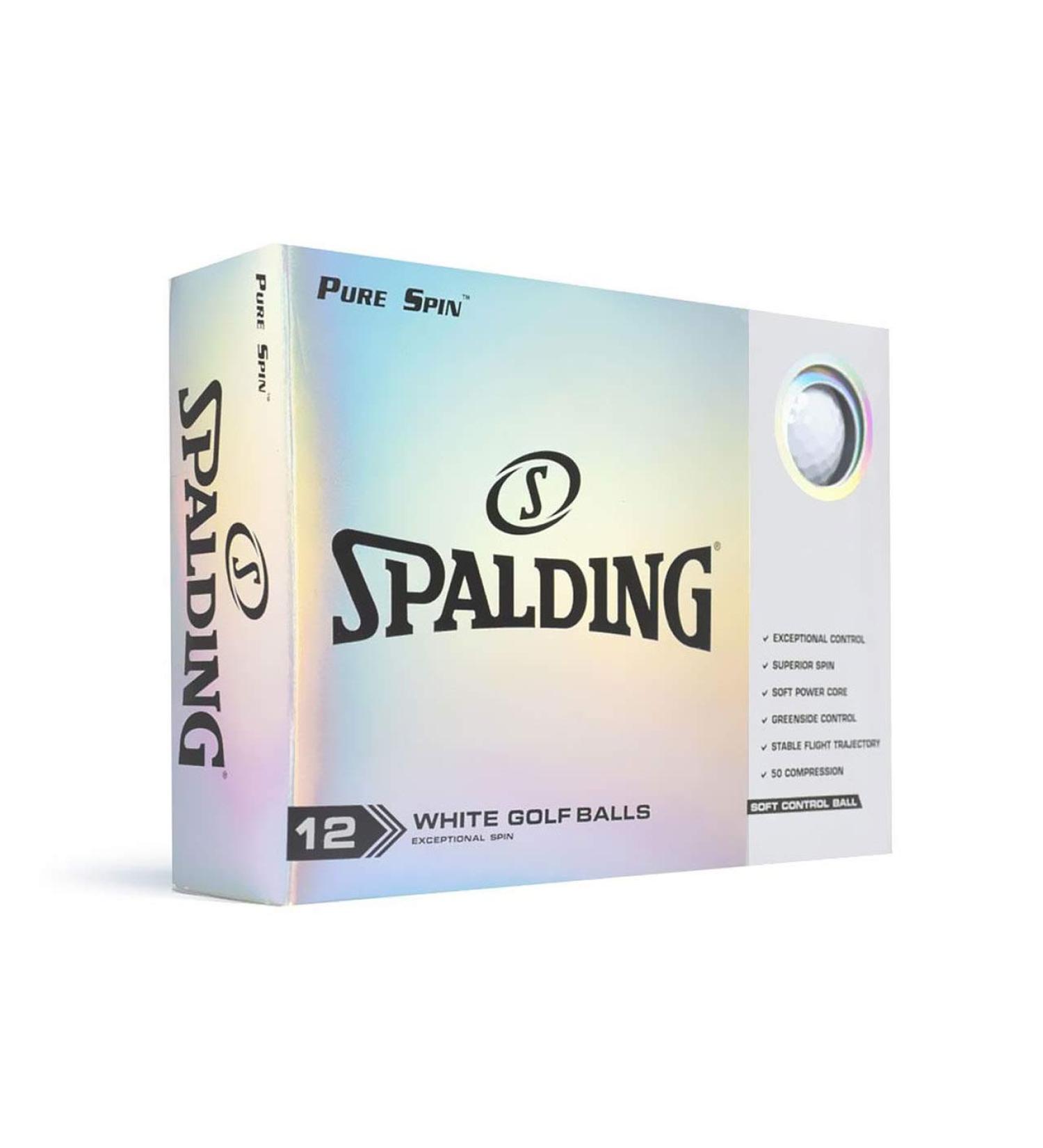 SPALDING Pure Spin 12 Ball Pack - White