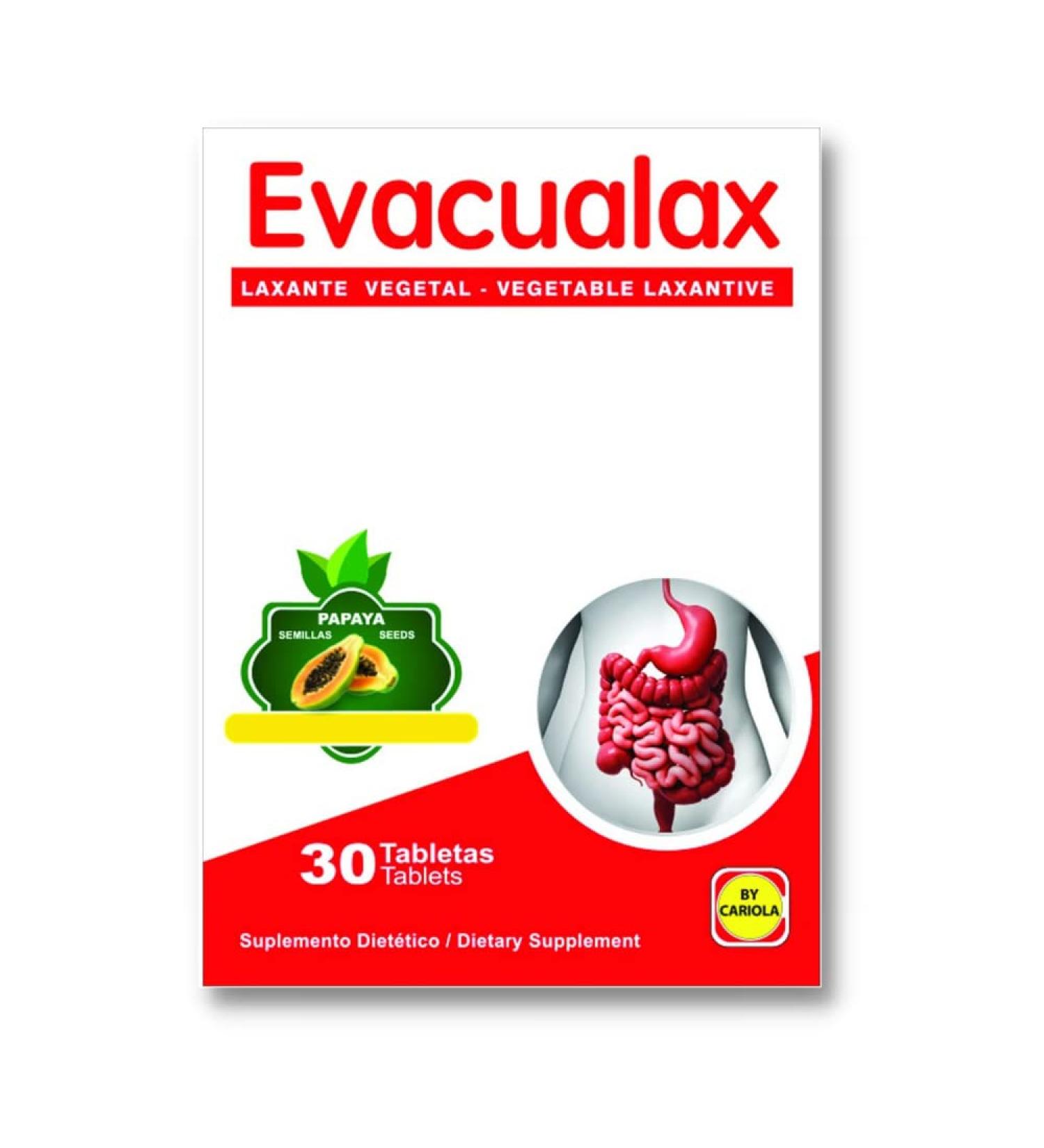 EVACUALAX 30 Tablets - Natural Laxative for Constipation Relief | Stool Softener with Senna Leaves | Intestinal Regularity Support - Buy Online on GoSupps.com