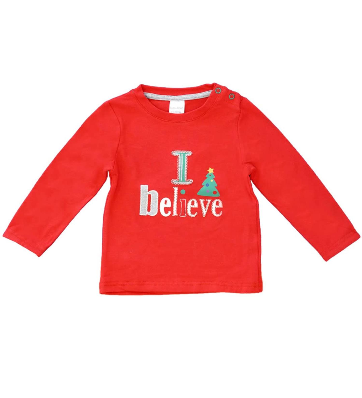 Blade & Rose Christmas Believe Top for Babies & Toddlers | Red | 0-4 Years - Buy Online on GoSupps.com