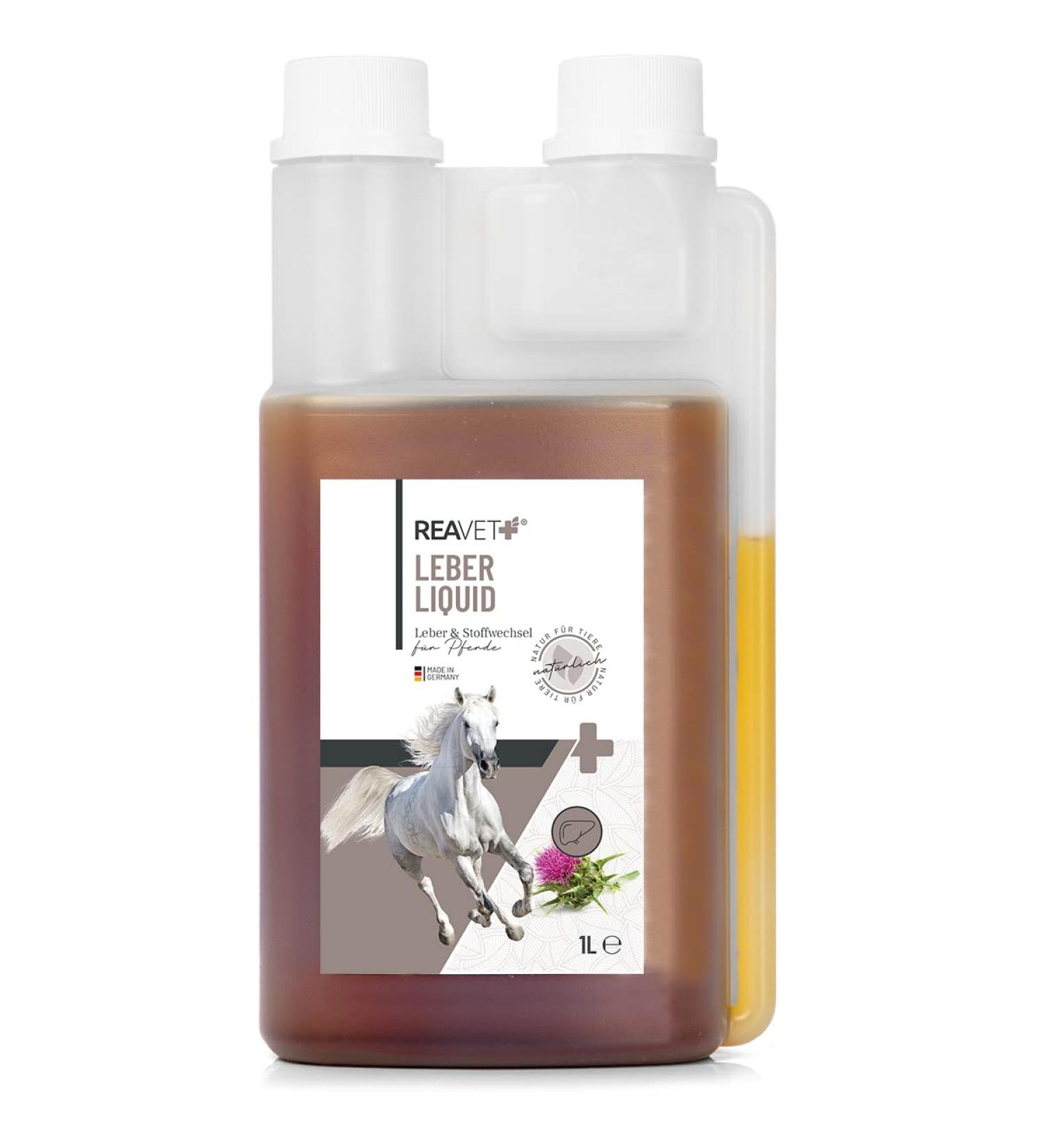 Reavet Liver Liquid for Horses 1L - 100% Natural Herbal Detox Formula for Optimal Liver Health - Buy Online on GoSupps.com