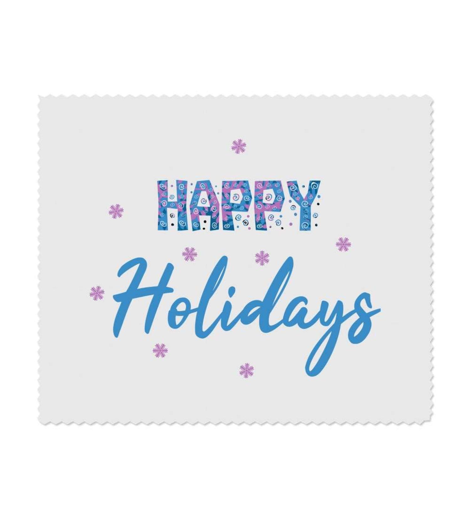 Happy Holidays Microfiber Cleaning Cloths for Glasses - 2 Pack | Premium Lens Care | International Shipping - Buy Online on GoSupps.com