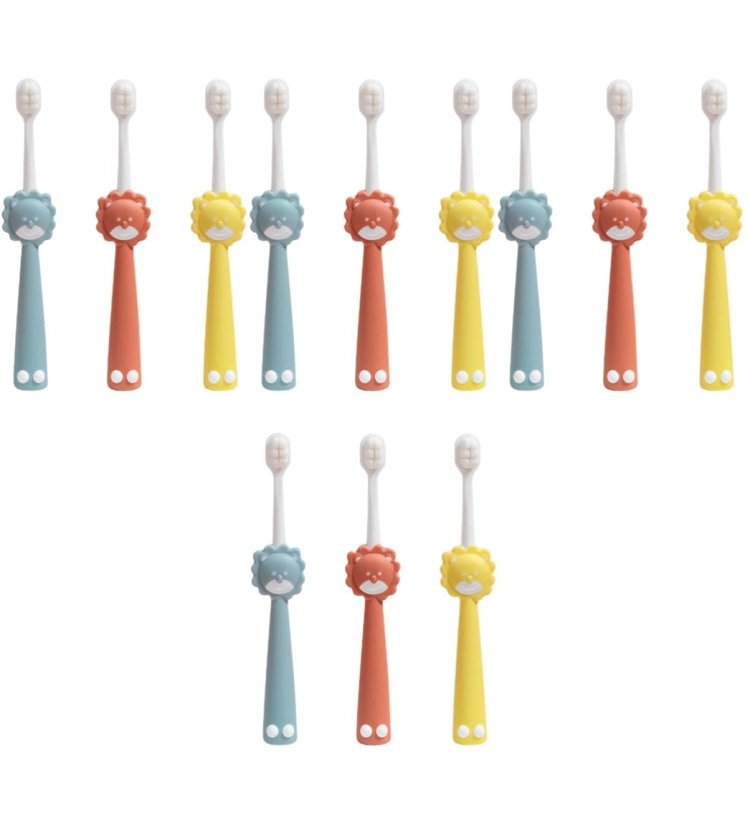 Magiclulu 12-Pack Children's Toothbrushes - Ergonomic & Portable Manual Toothbrushes for Kids | Travel-Friendly - Buy Online on GoSupps.com