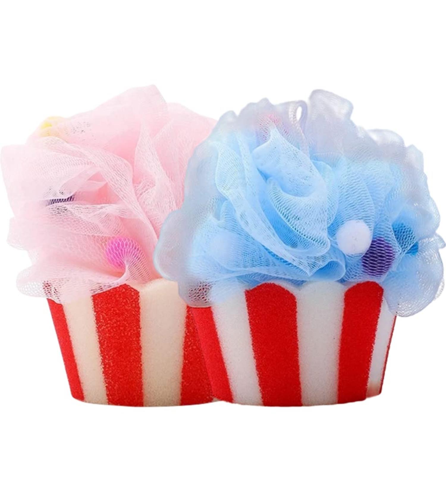 FOMIYES Cartoon Bath Balls - 2pcs Exfoliating Shower Scrubber Men's Pouf & Women's Loofah for Travel | Premium Bath Accessories - Buy Online on GoSupps.com