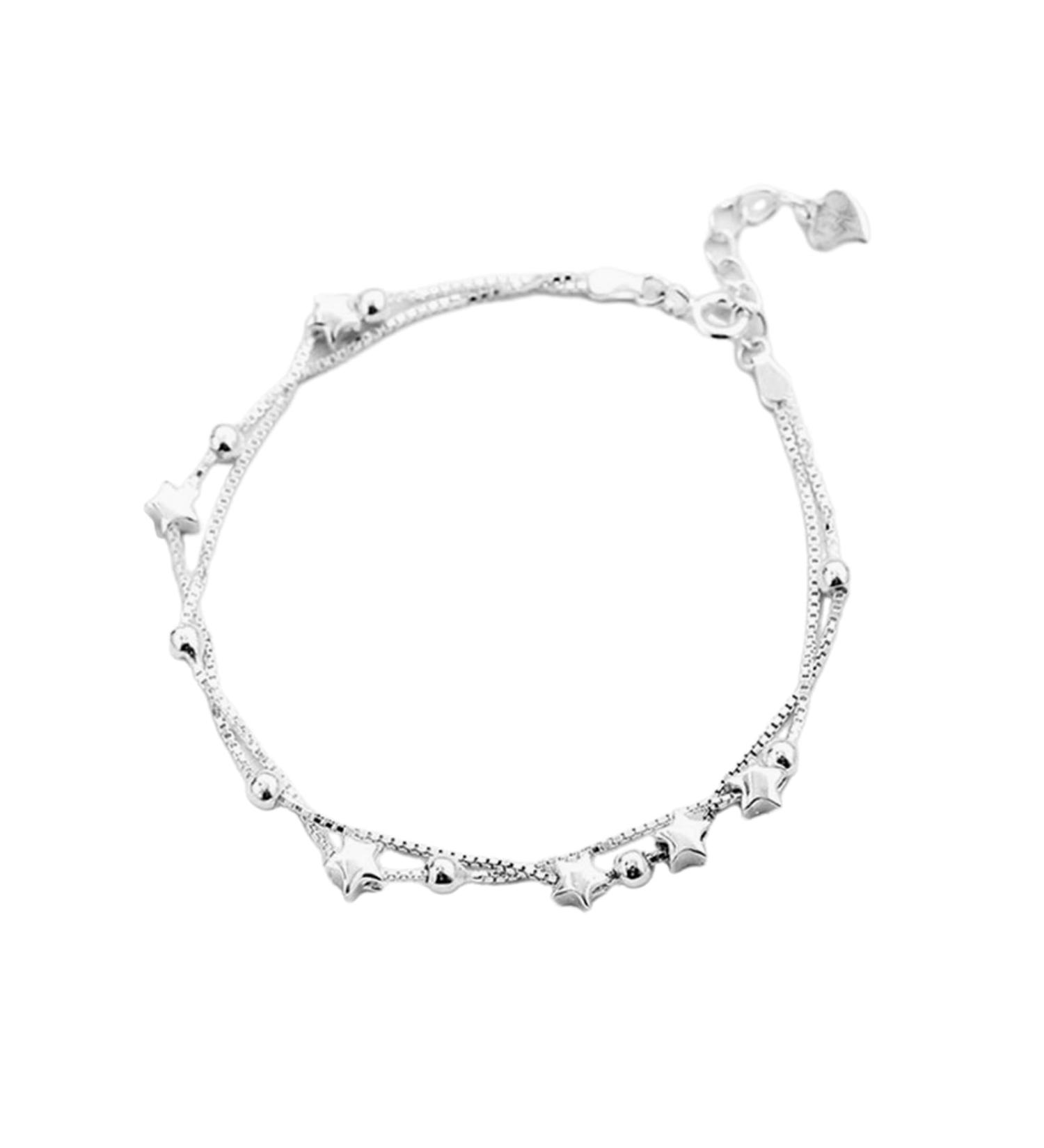 Oralgo's Cute Double-Layer Chain Bracelet | Aesthetic Fashionable Wrist Jewelry for Women | Stylish Alloy Material - Buy Online on GoSupps.com