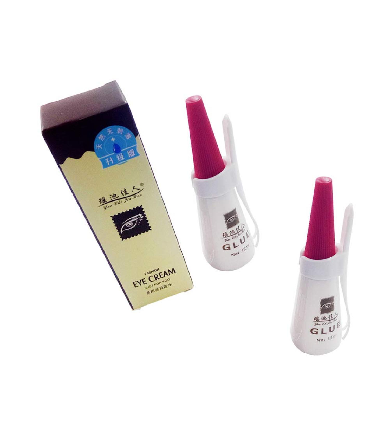 AnHua 2 Bottle Eye Waterproof False Eyelashes Adhesive Beauty 12ml False Eyelash Glue Fake Eyelash Adhesive Eye Cream - Buy Online on GoSupps.com