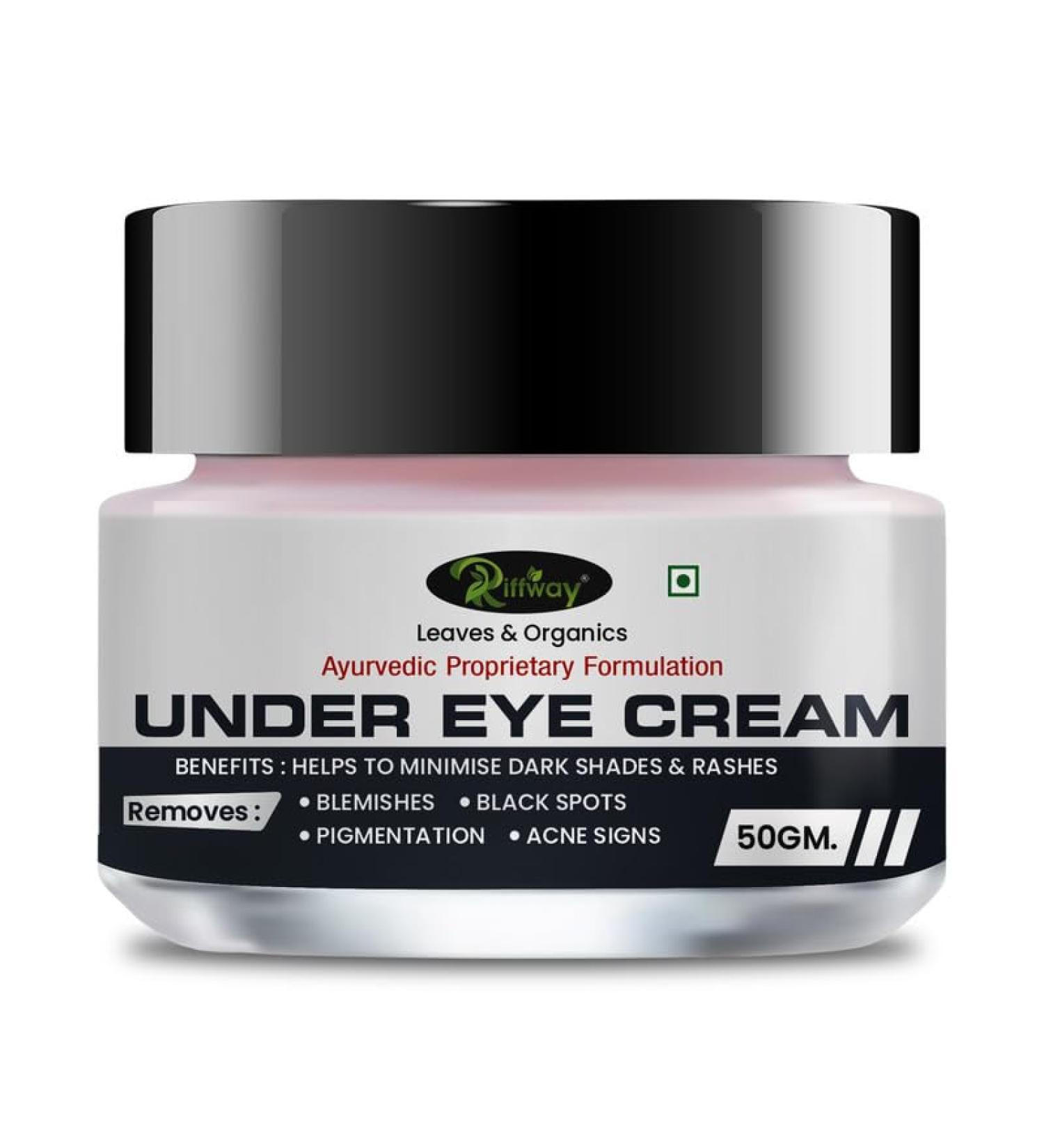Riffway Under Eye Cream Remove Dark Circles Wrinkles and Fine lines for Women & Men All Herbal Ingredients Dark Circle Cream (No Side Effetcs) - Buy Online on GoSupps.com