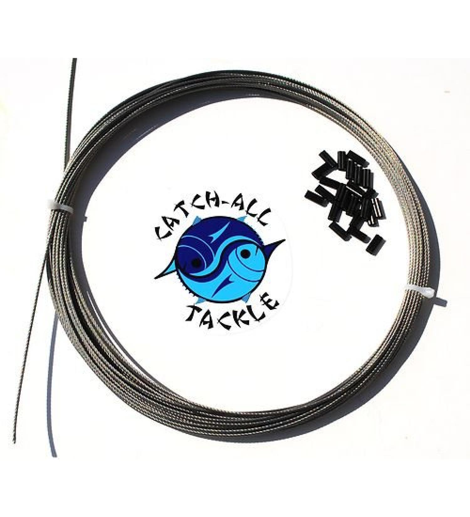 Catch All Tackle 49-Strand Cable Bright 7x7 Stainless Steel Cable Kit 30ft 700lb 2.0mm