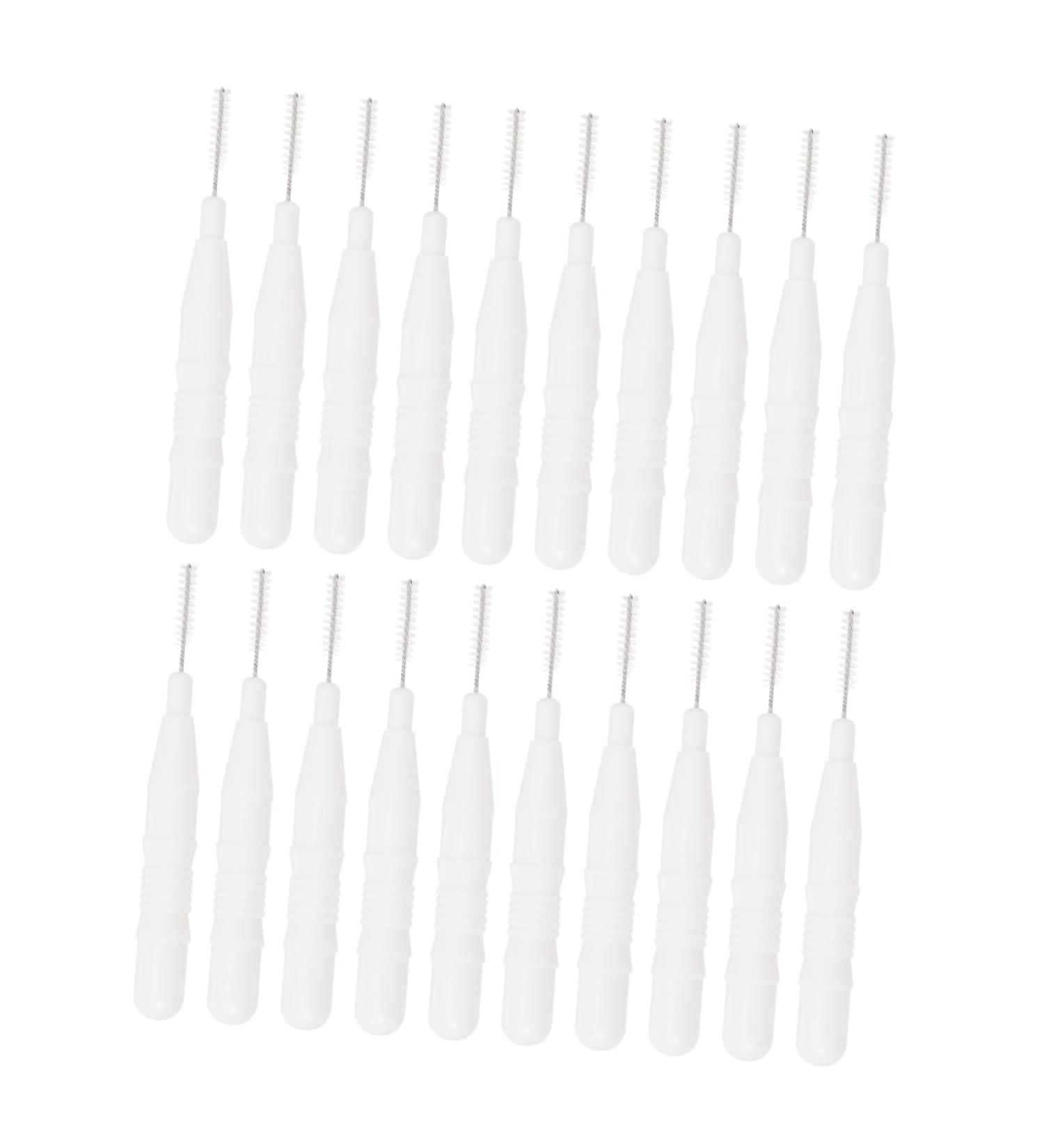 Angoily 20pcs Micro Eyebrow Brush Set - Mini Nylon Cosmetic Brush for Precise Eyebrow Makeup & Interdental Cleaning - Ideal Size 5.60x0.80cm - International Shipping Available - Buy Online on GoSupps.com