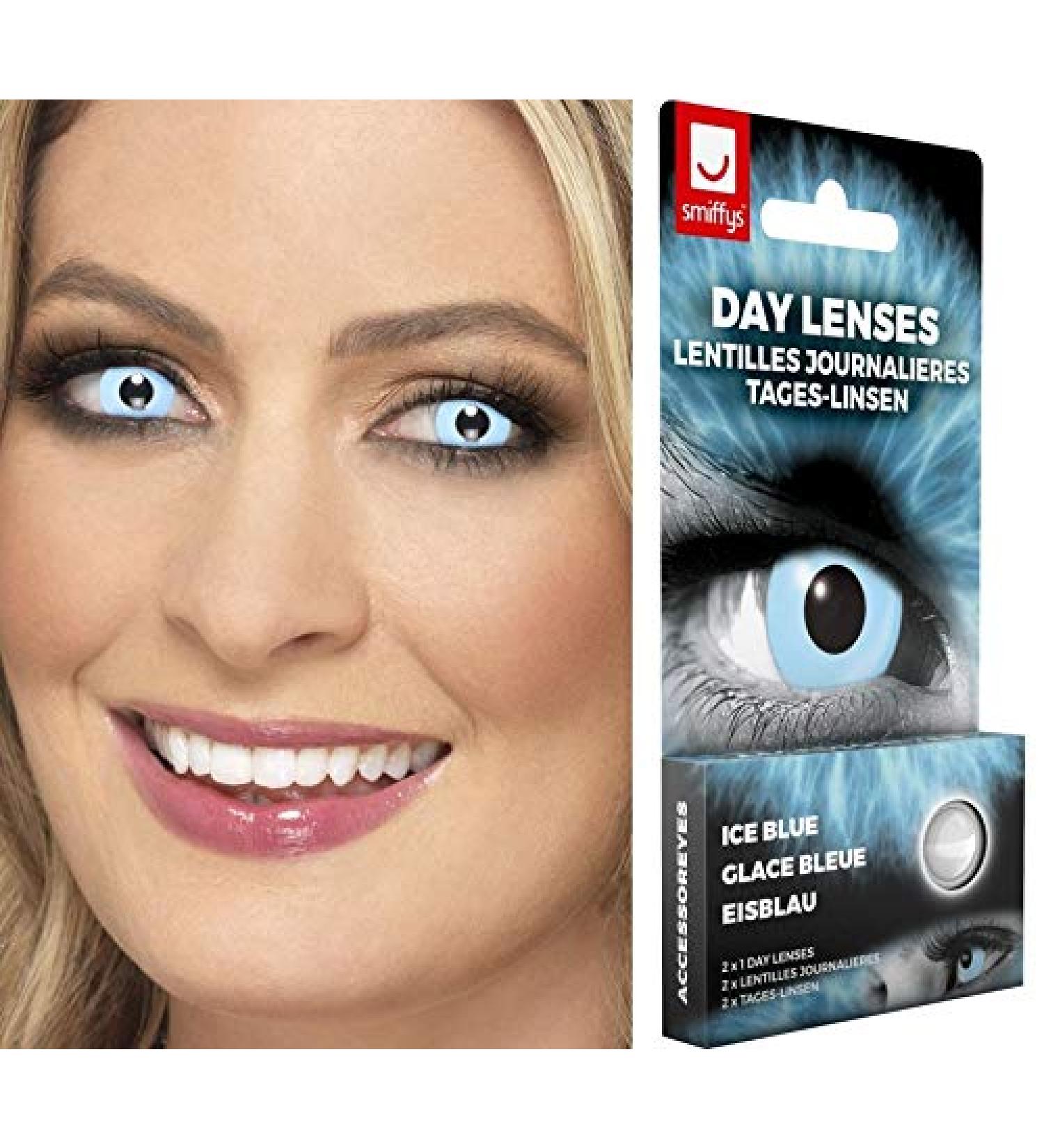 Smiffy's 47109 Ice Blue daily soft lenses 2 pieces/BC 8.7 mm/DIA 14.5 mm / 0 diopters