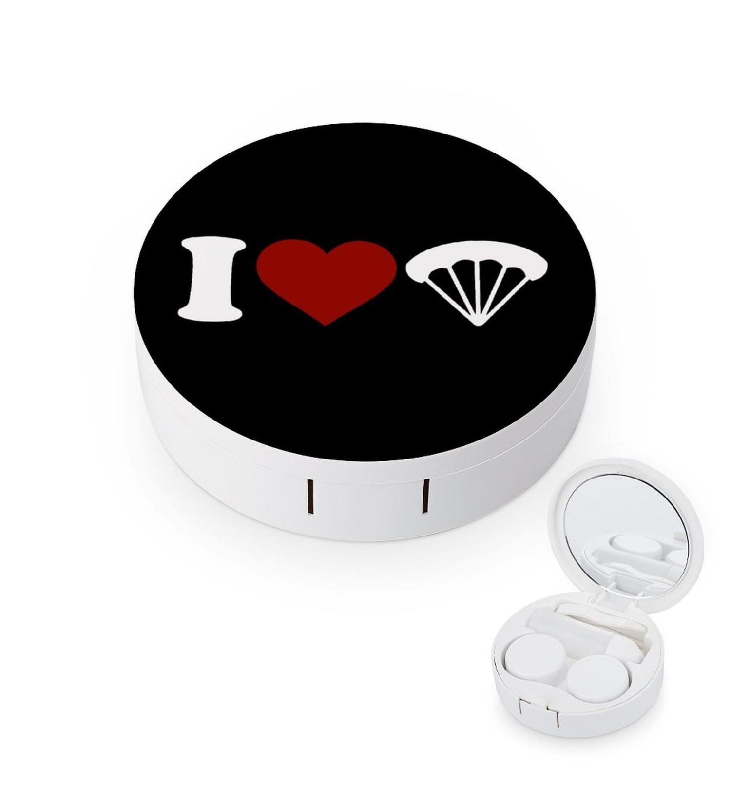 I Love Parachute Contact Lens Travel Kit | Portable Cute Contact Box with Mirror for Daily Use - Buy Online on GoSupps.com