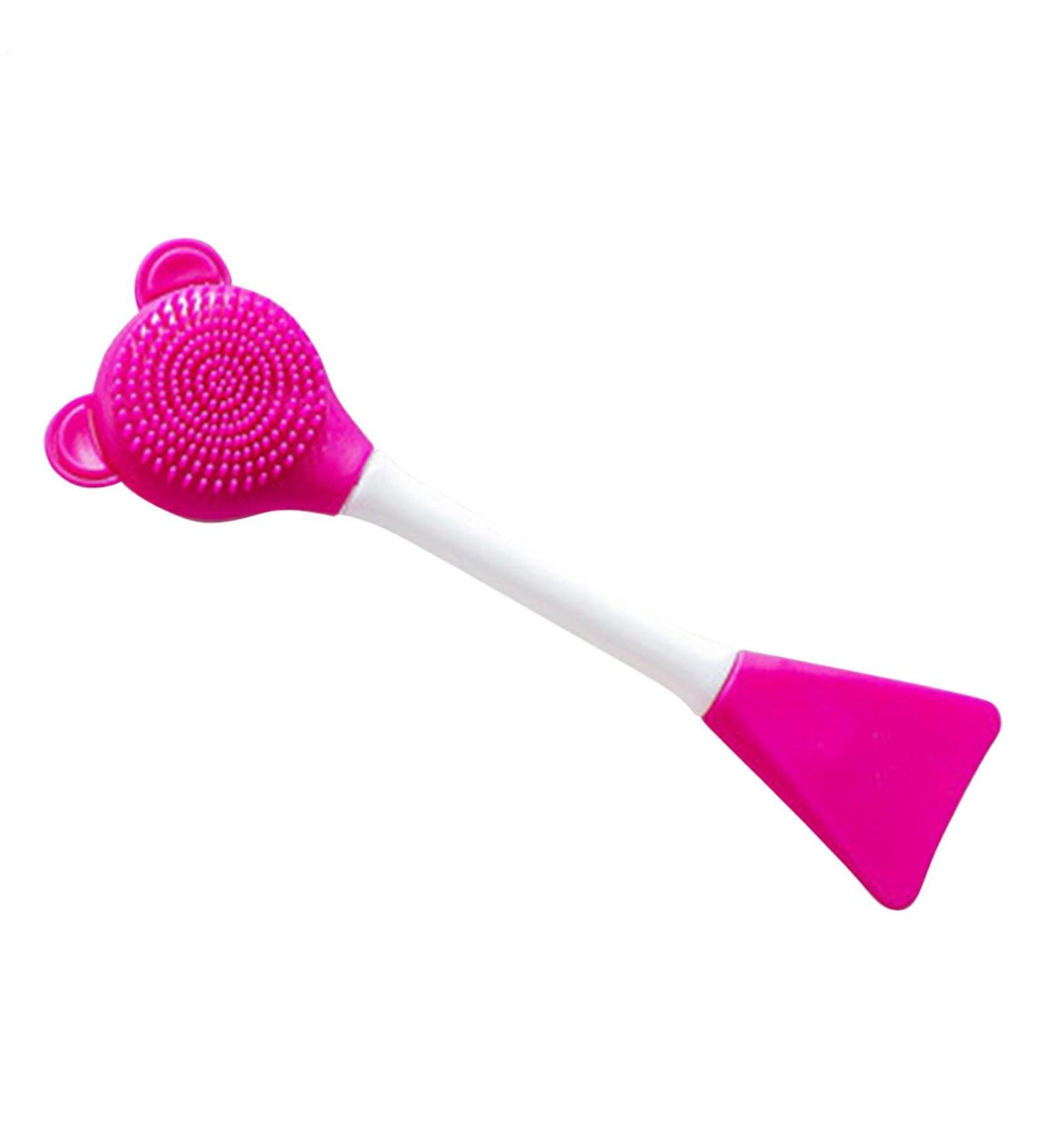 Cat Chin Cleaning Brush | Manual Scrubber Brush for Cats | Lightweight Design Soft Chin Brush for Face Jaw Chin Gums and Tongue Cleaning Red - Buy Online on GoSupps.com