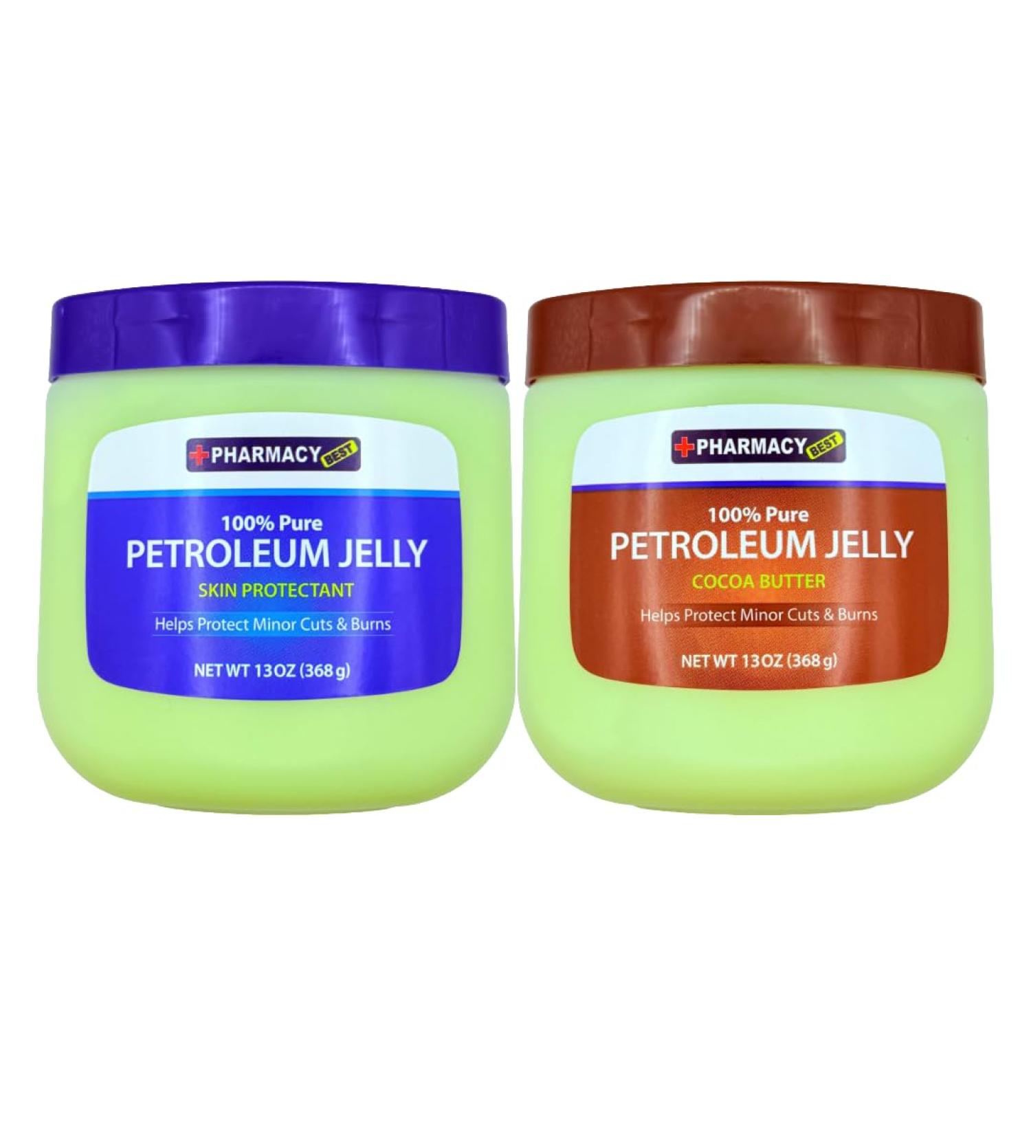 Petroleum Jelly 2-Pack Original and Cocoa Butter 13 Oz Each Skin Protectant Healing Ointment - Buy Online on GoSupps.com