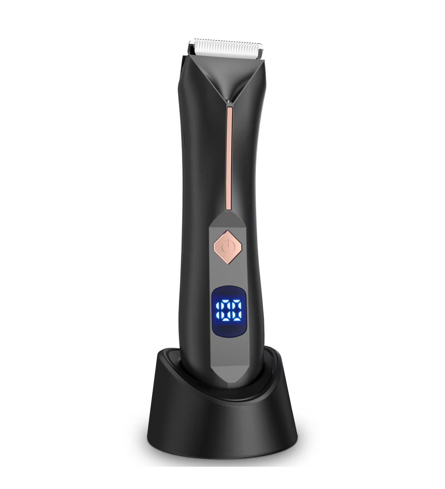 Buy Electric Body Hair Trimmer - LED Display USB Charging Waterproof with 4 Length Combs - Buy Online on GoSupps.com